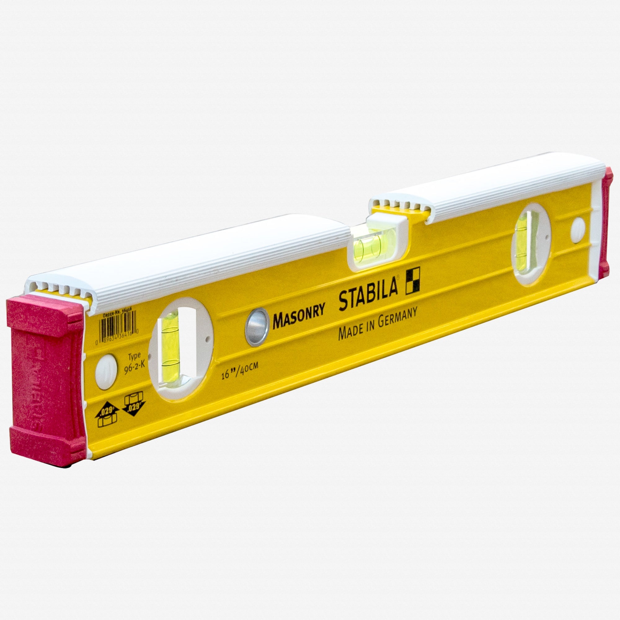 Stabila Type 196 - 2K Masons Level with Shield, 16" - SA36416 - KC Tool