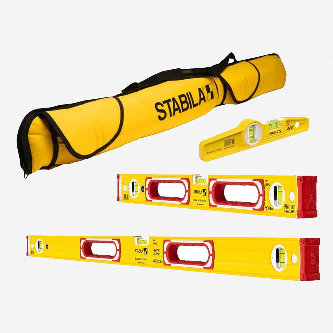 Stabila Type 196 Classic 3 Level Set with Case - SA48375 - KC Tool