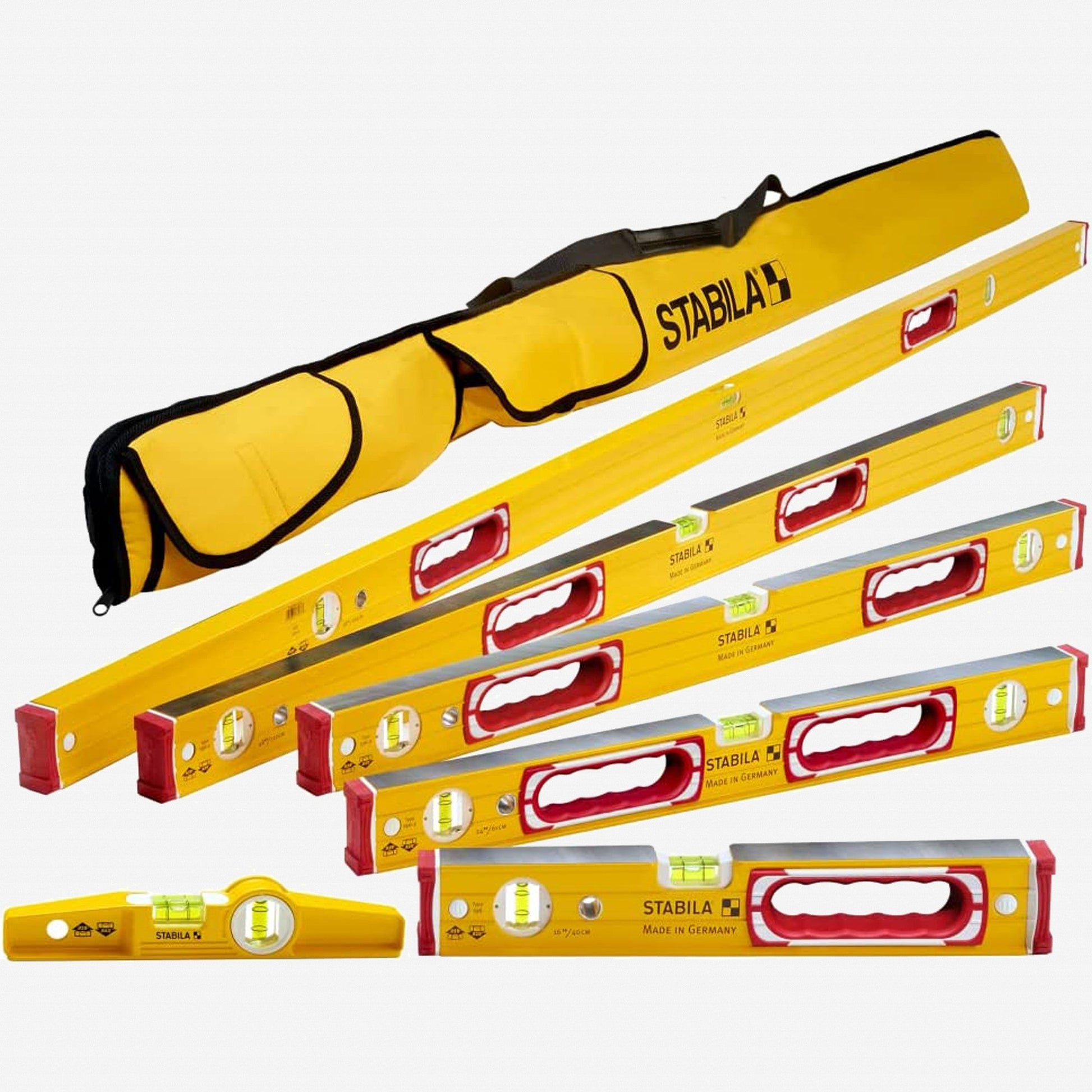 Stabila Type 196 Heavy Duty Level Set, 6 Levels with Case - SA78296 - KC Tool