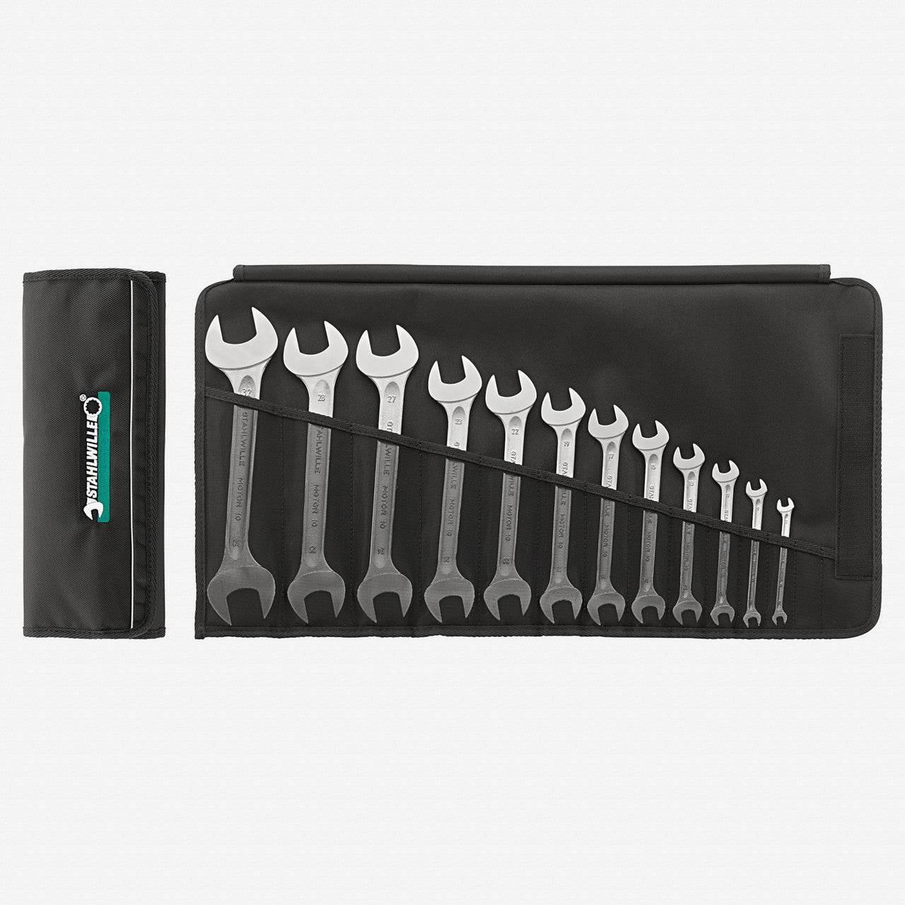 Stahlwille 10/12 MOTOR Double Open Ended Spanner Set, Metric, 6 - 32mm, 12 Pieces - ST96400306 - KC Tool
