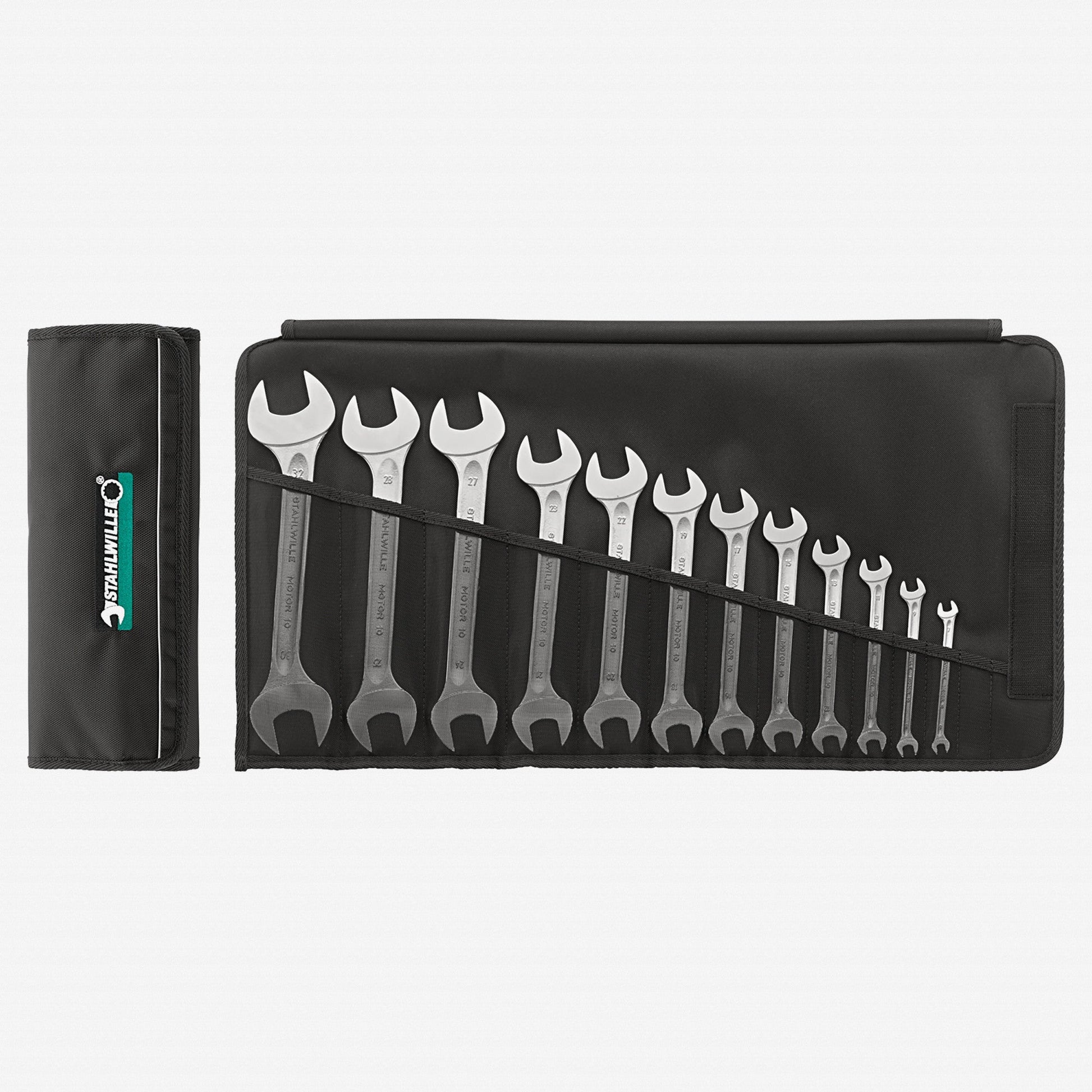 Stahlwille 10/12 MOTOR Double Open Ended Spanner Set, Metric, 6-32mm, 12 Pieces - ST96400306 - KC Tool