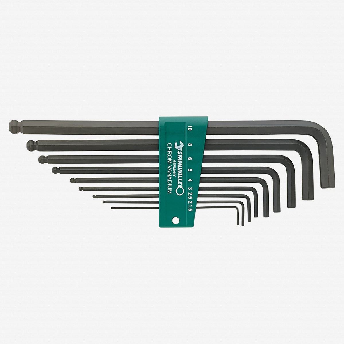 Stahlwille 10767/9 9 Piece Metric Ball End Hex L-Key Set 1.5-10mm - ST96432601 - KC Tool