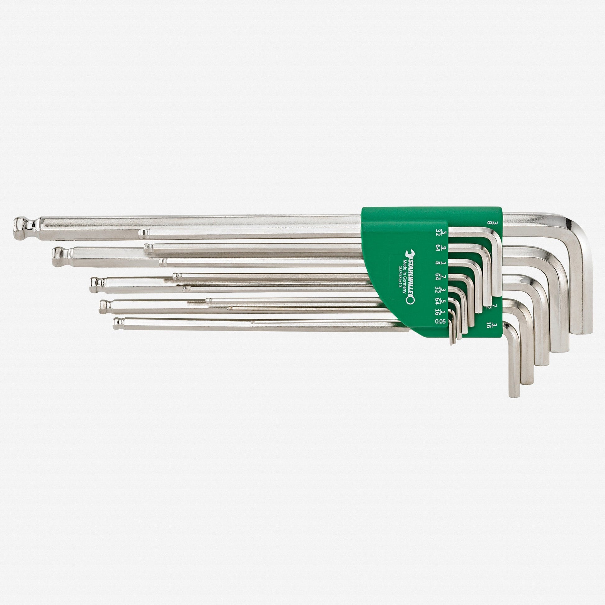 Stahlwille 10767a/13 Ball-End L-Key Set in Holder, SAE, 0.05 - 3/8", 13 Pieces - ST96435700 - KC Tool