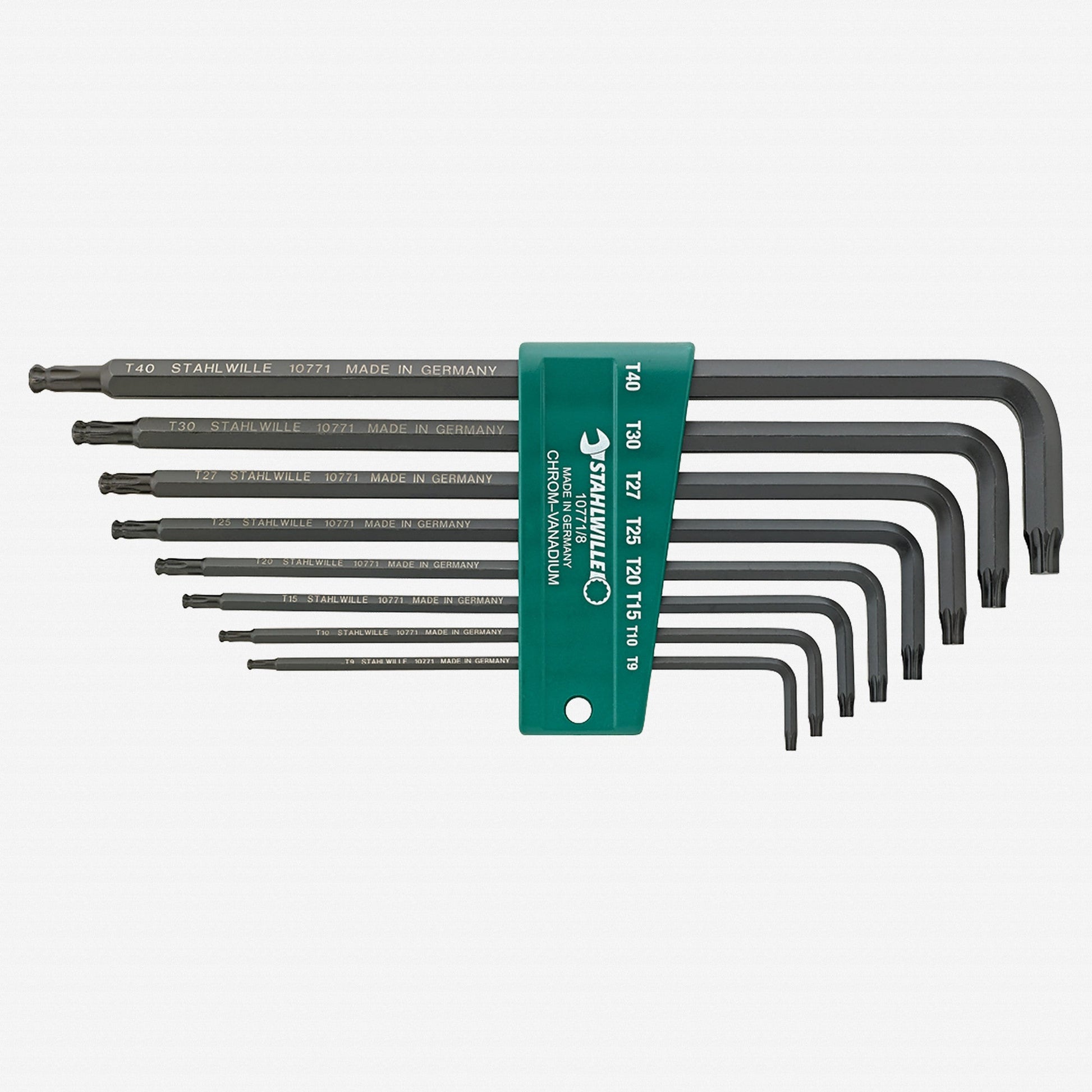 Stahlwille 10771/8 8 TORX® Ball End L-Key Set T9-T40 - ST96432701 - KC Tool