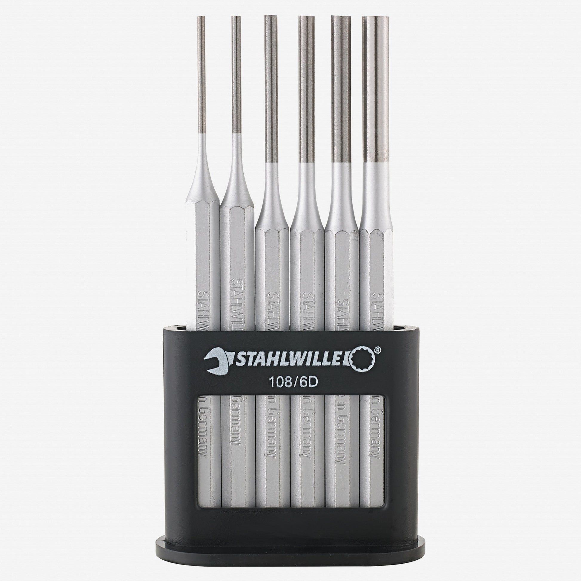 Stahlwille 108/6 D Parallel pin punches in plastic stand set - ST96700701 - KC Tool