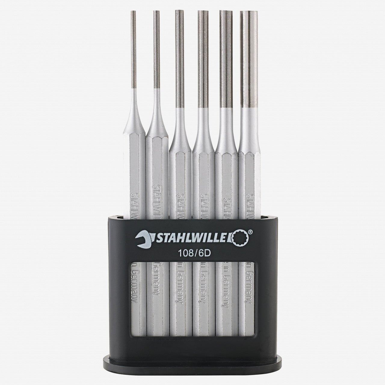 Stahlwille 108/6 D Parallel pin punches in plastic stand set - ST96700701 - KC Tool
