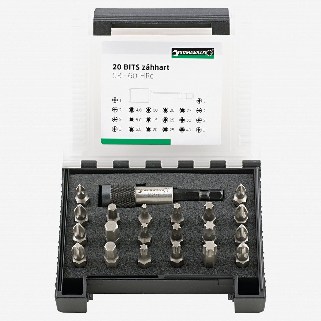 Stahlwille 1204/21 - 1 BITS Box, 20 Pieces - ST96080121 - KC Tool
