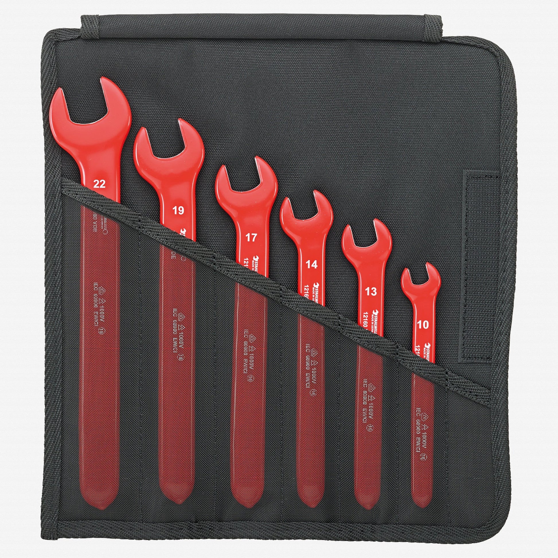 Stahlwille 12160/6 VDE single-ended open-jaw Spanner 6 Piece Set - ST96404301 - KC Tool