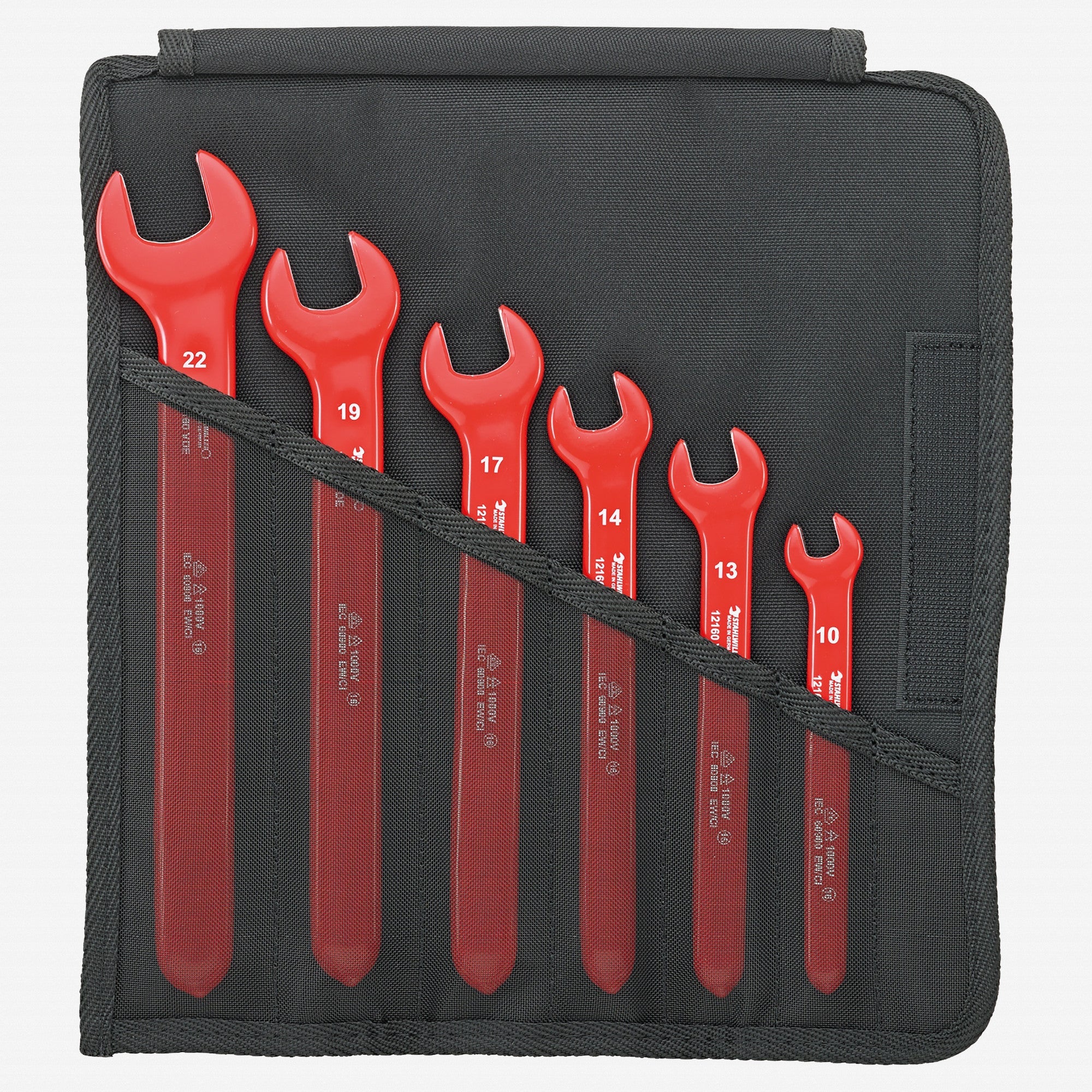 Stahlwille 12160/6 VDE single-ended open-jaw Spanner 6 Piece Set - ST96404301 - KC Tool