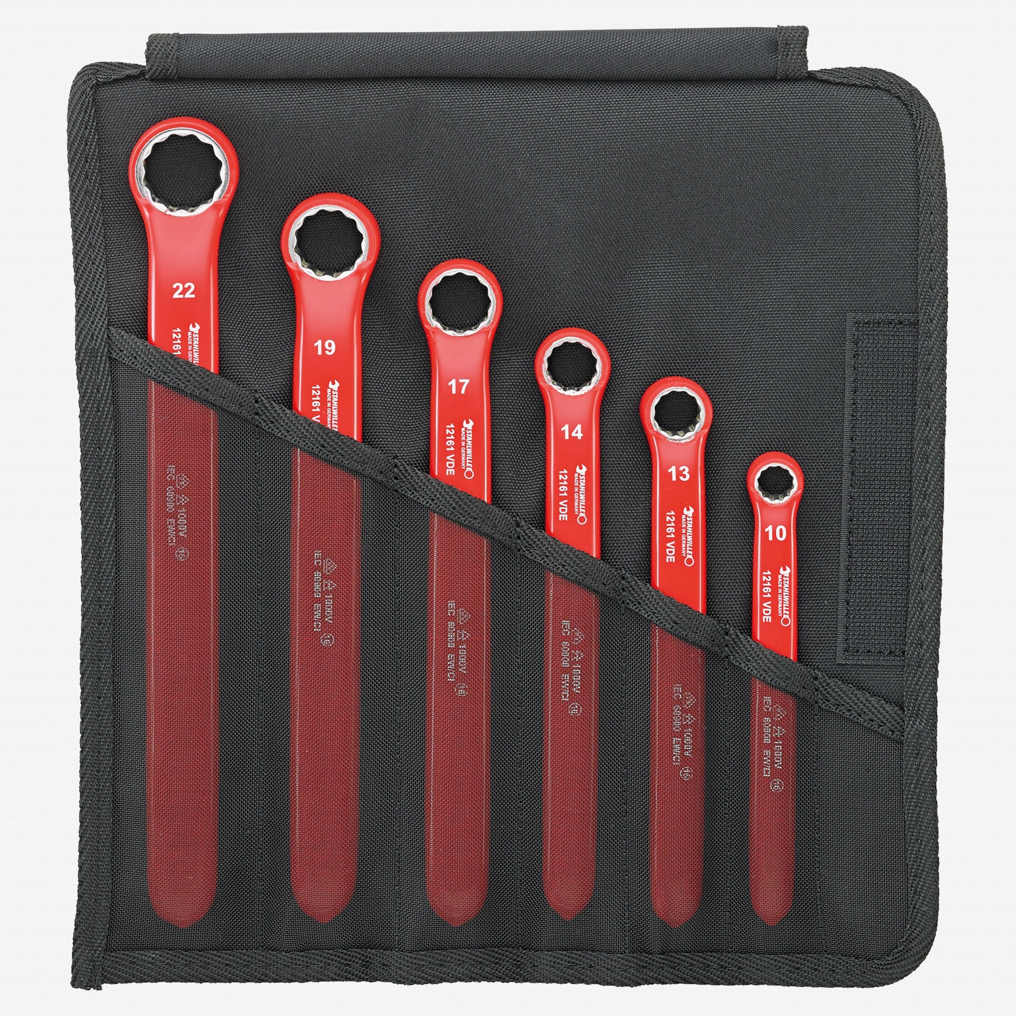 Stahlwille 12161/6 VDE Single-ended Ring Spanner Set, 6 Pieces - ST96404302 - KC Tool