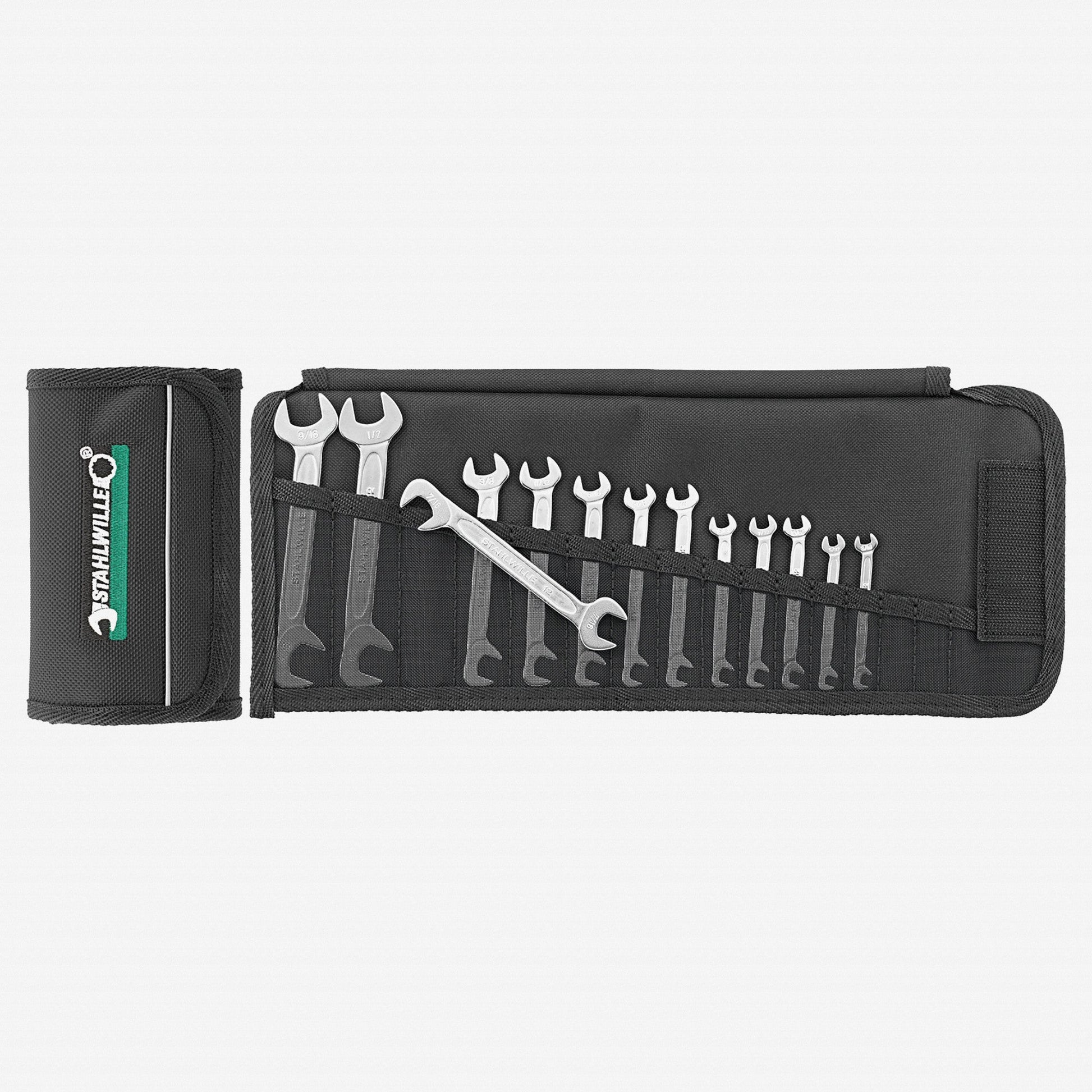 Stahlwille 12a/13 Small double open ended Spanner Electric Set, in roll-up wallet - ST96404654 - KC Tool