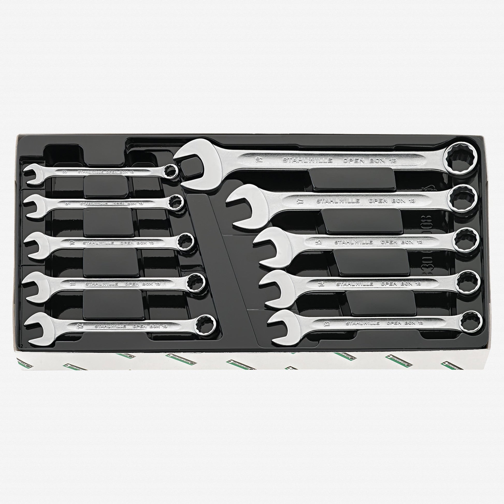 Stahlwille 13/10KT OPEN BOX Combination Spanner Set, Metric, 8-19mm, 10 Pieces - ST96400808 - KC Tool