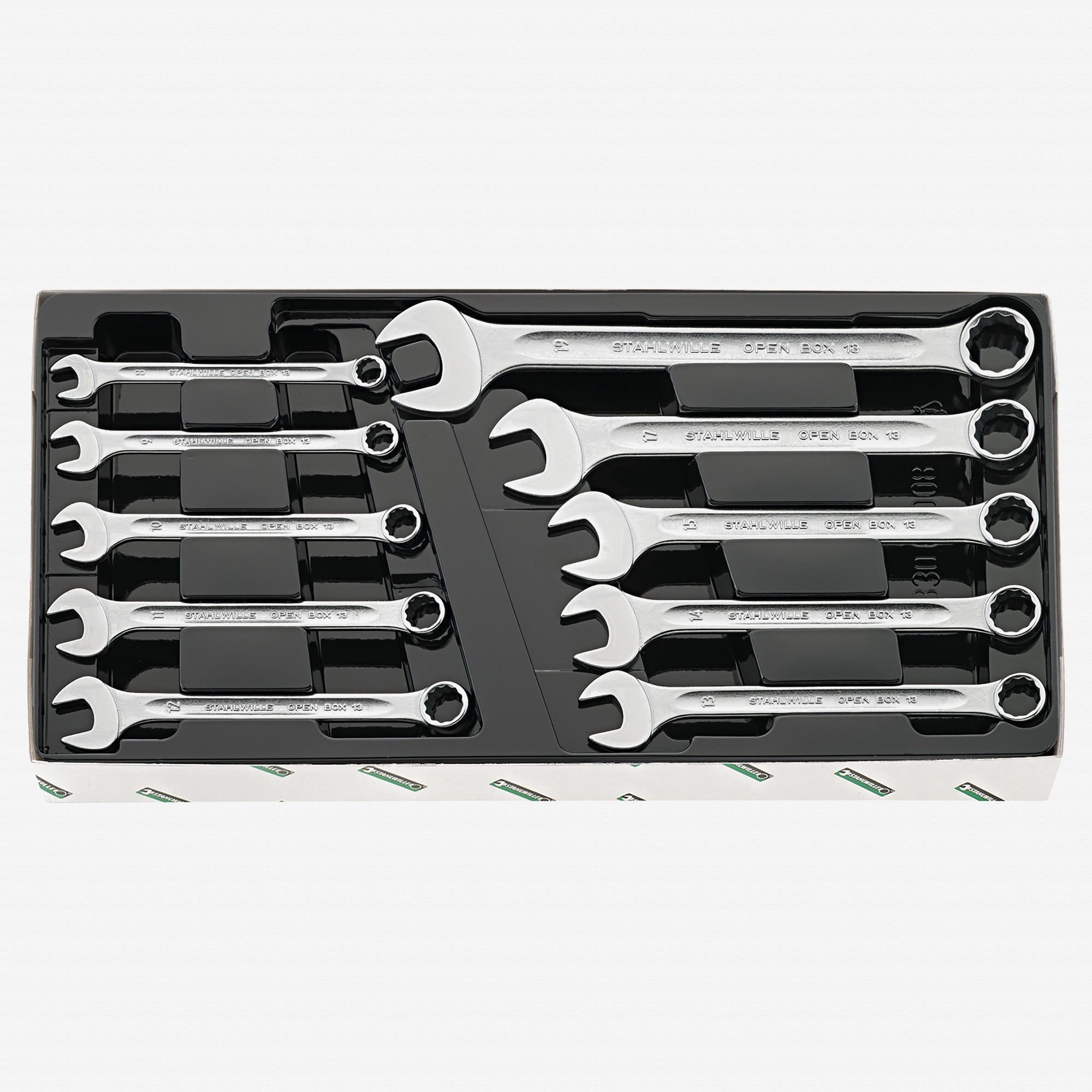 Stahlwille 13/10KT OPEN BOX Combination Spanner Set, Metric, 8-19mm, 10 Pieces - ST96400808 - KC Tool
