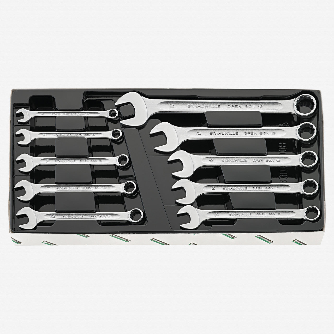 Stahlwille 13/10KT OPEN BOX Combination Spanner Set, Metric, 8 - 19mm, 10 Pieces - ST96400808 - KC Tool