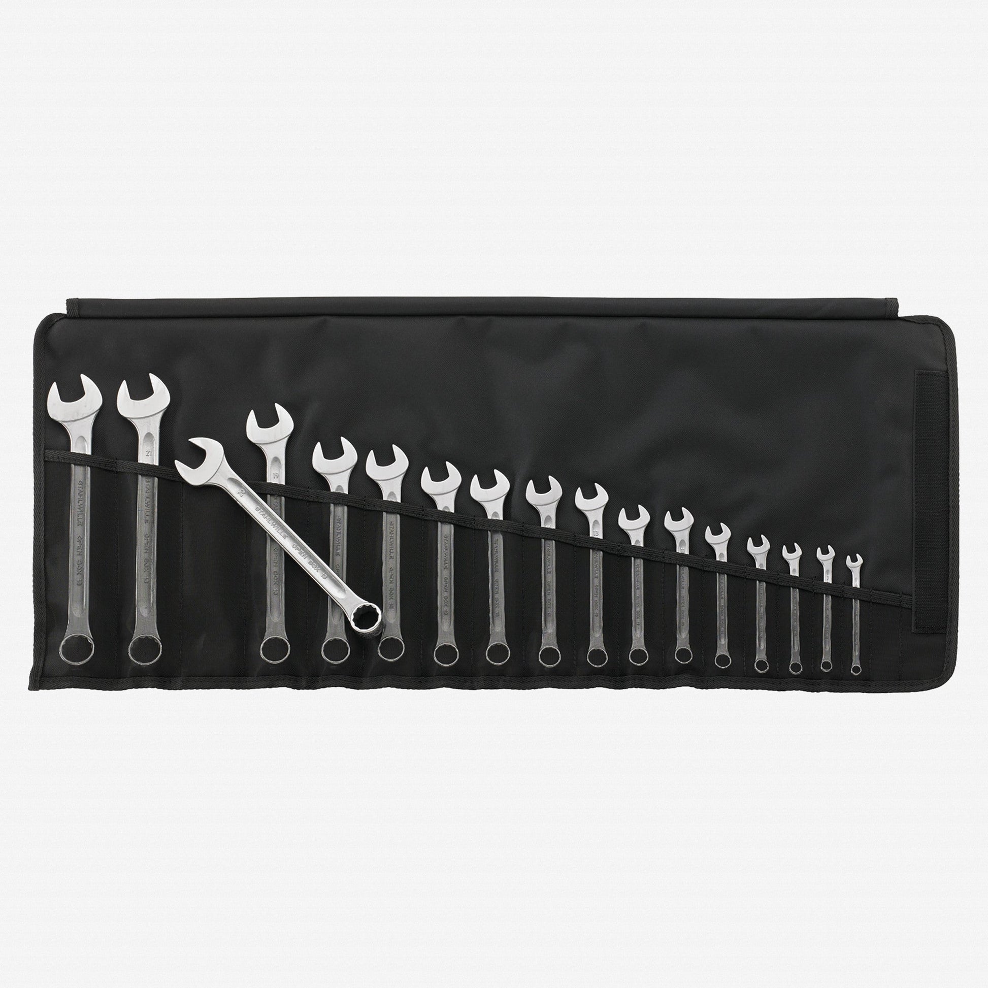 Stahlwille 13/17 OPEN BOX Combination Spanner Set, Metric, 6-22mm, 17 Pieces - ST96400804 - KC Tool
