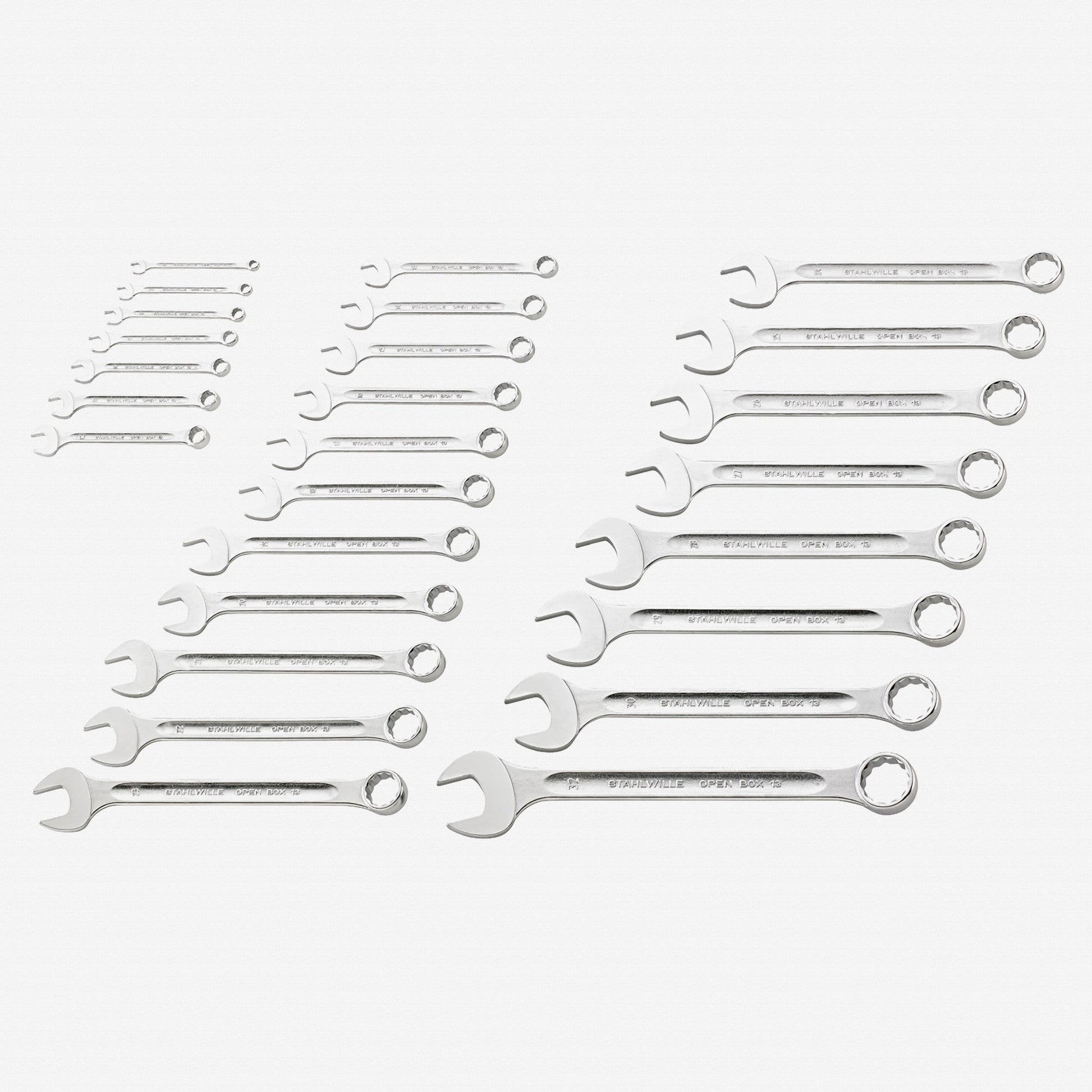 Stahlwille 13/26 OPEN BOX Combination Spanner Set, Metric, 6-32mm, 26 Pieces - ST96400805 - KC Tool