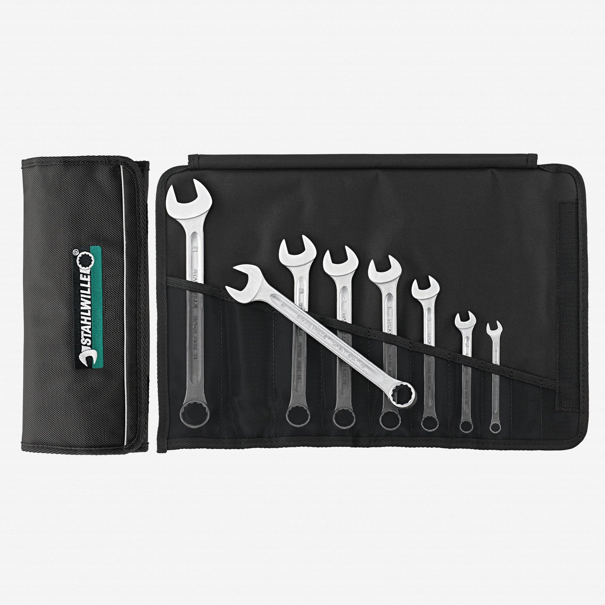 Stahlwille 13/8 OPEN BOX Combination Wrench Set, Metric, 8 - 22mm, 8 Pieces, 12 Point - ST96400807 - KC Tool