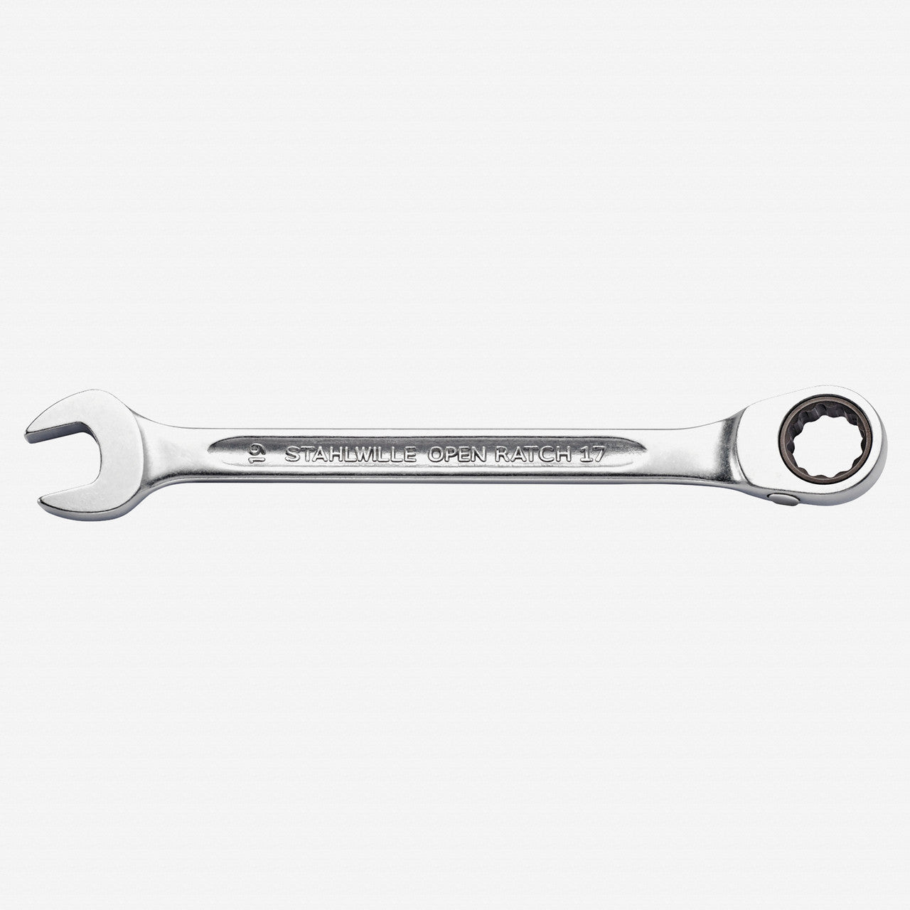 Stahlwille 17 Combination Offset Ratcheting Spanner with Switch OPEN - RATCH, 17 mm - ST41171717 - KC Tool