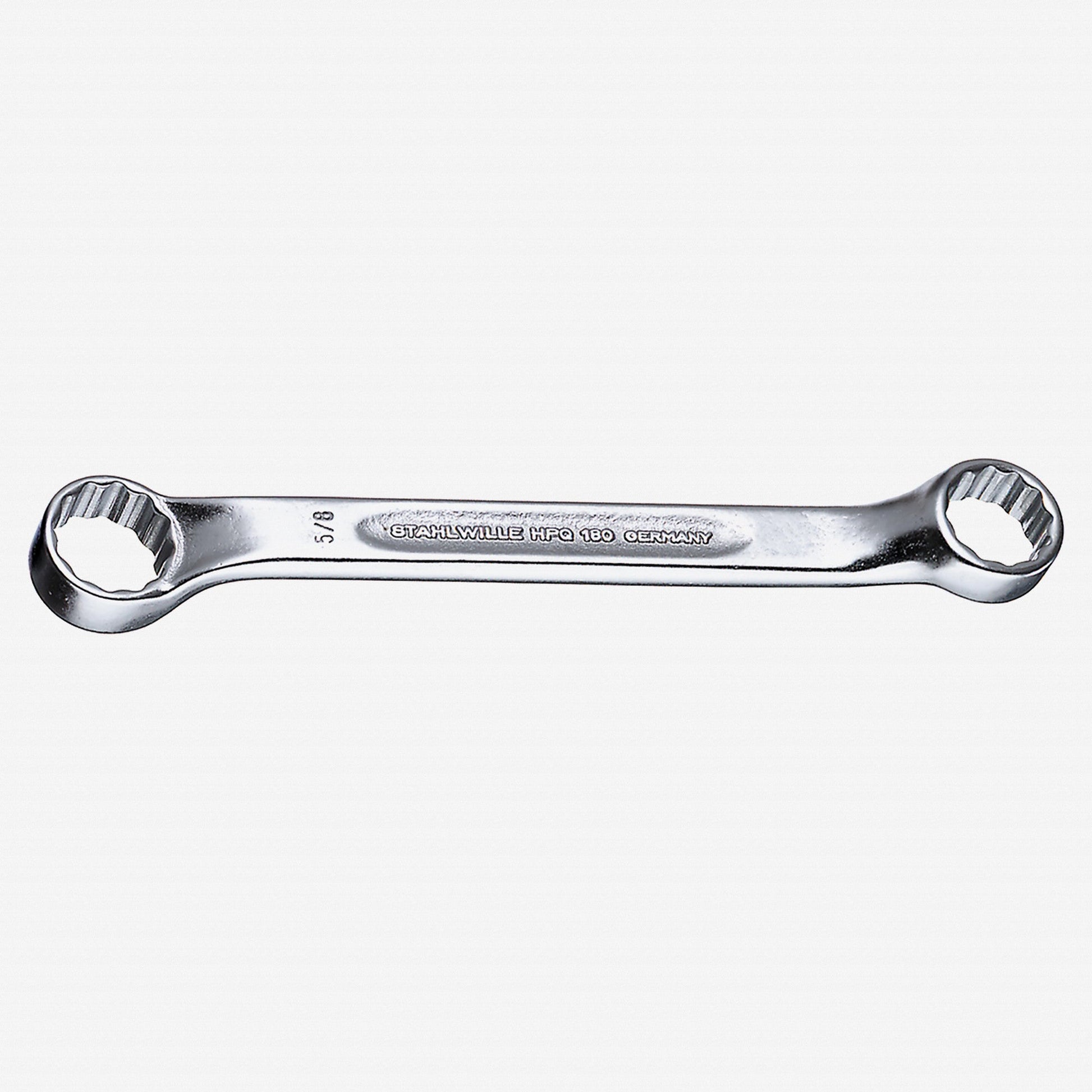 Stahlwille 180a Double Ended Ring Spanner Short Shallow Offset, 9/16" x 5/8" - ST41603436 - KC Tool