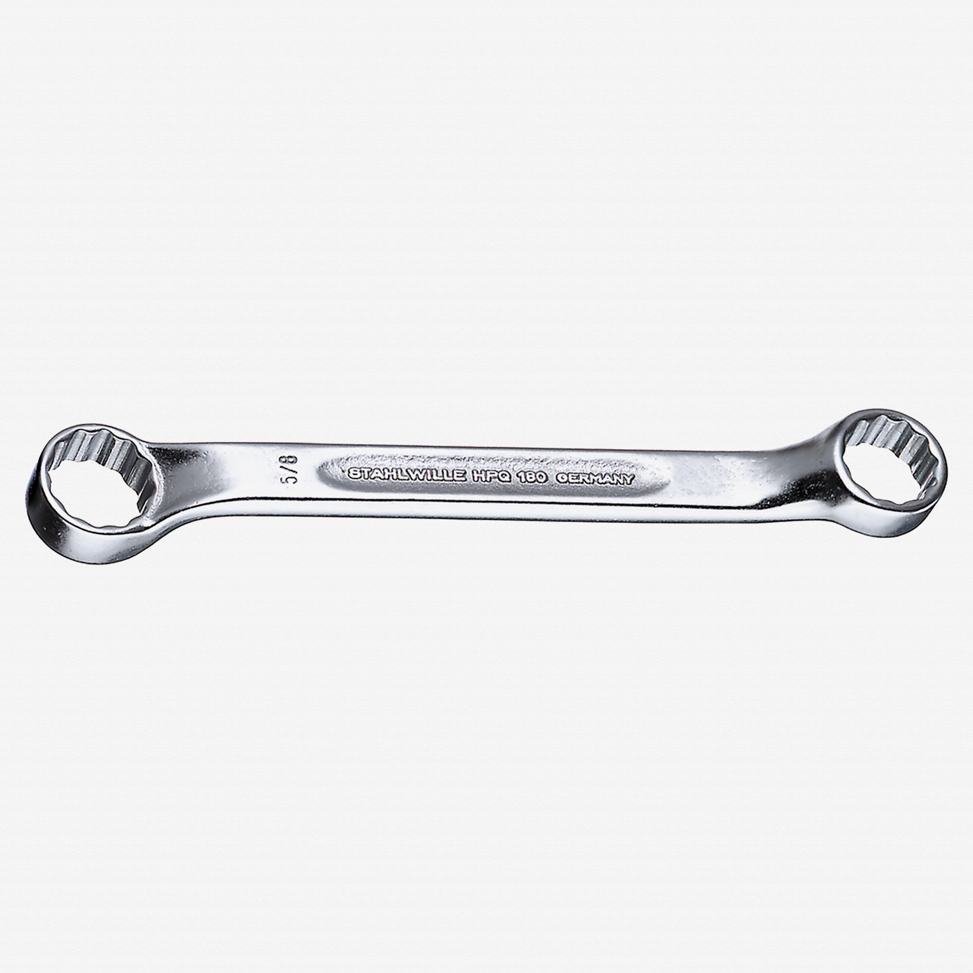 Stahlwille 180a Double Ended Ring Spanner Short Shallow Offset, 9/16" x 5/8" - ST41603436 - KC Tool
