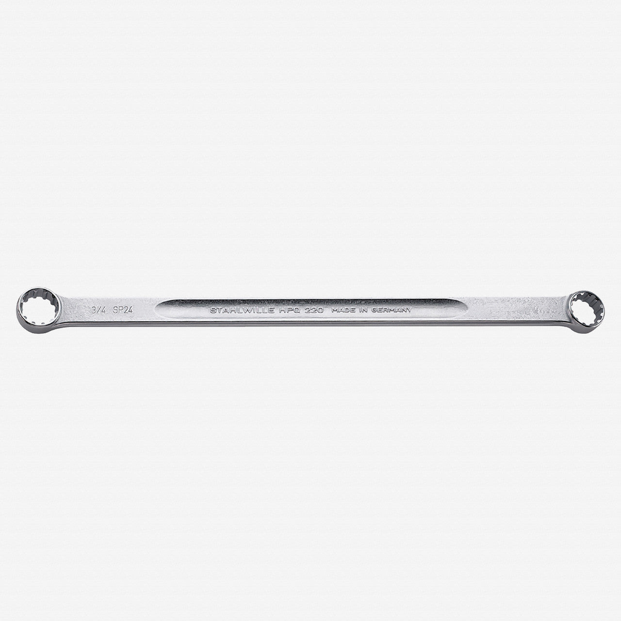 Stahlwille 220a Double Ended Ring Spanner, Extra Long 15 Deg. Offset, 3/8" x 7/16" - ST41432428 - KC Tool