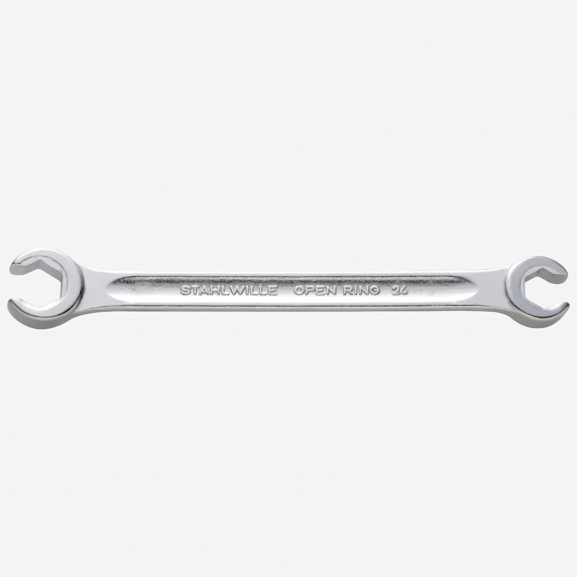 Stahlwille 24 Double Ended Open Ring Bi-hex Flare Nut Spanner, Angled, 30 x 32 mm - ST41083032 - KC Tool