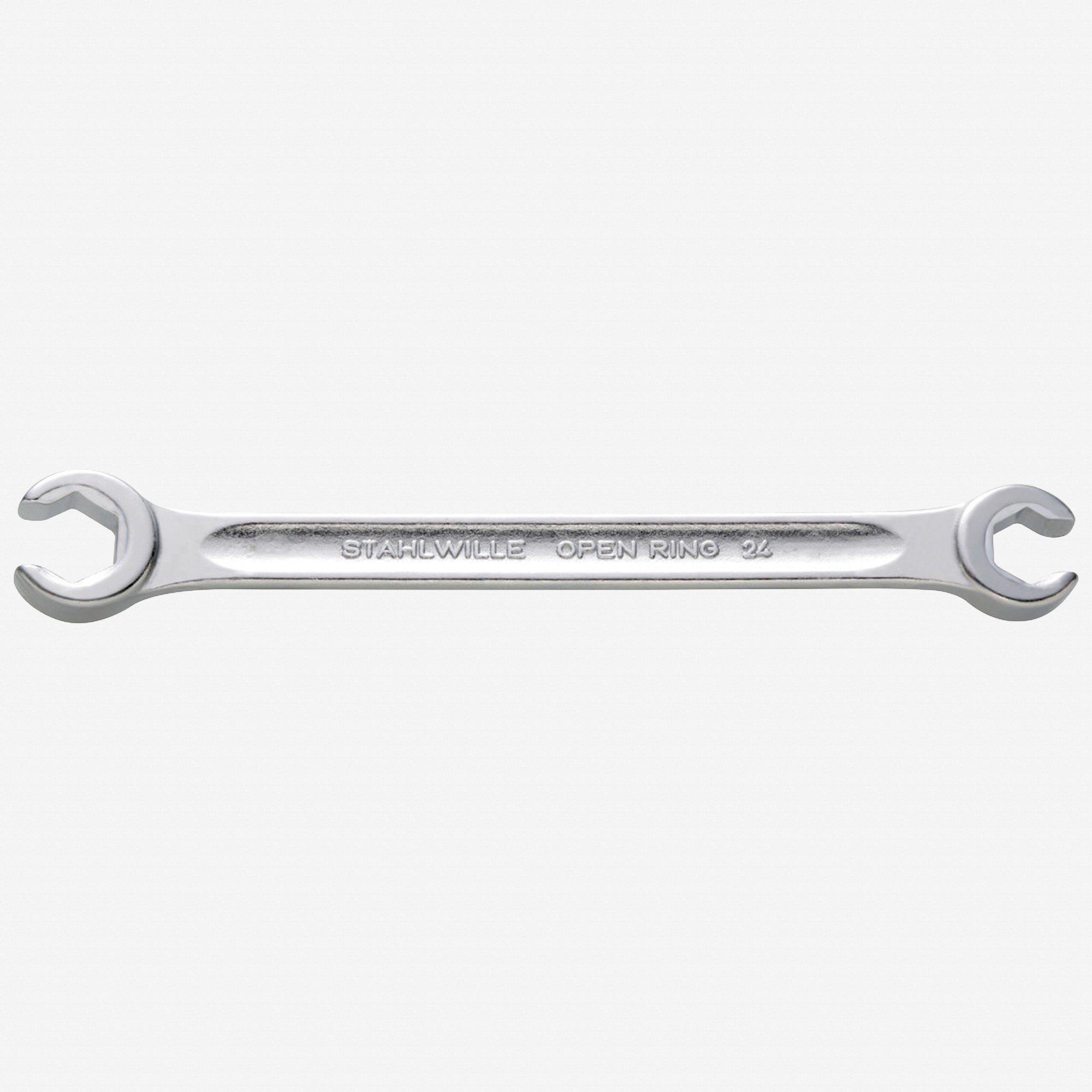 Stahlwille 24 Double Ended Open Ring Bi-hex Flare Nut Spanner, Angled, 30 x 32 mm - ST41083032 - KC Tool