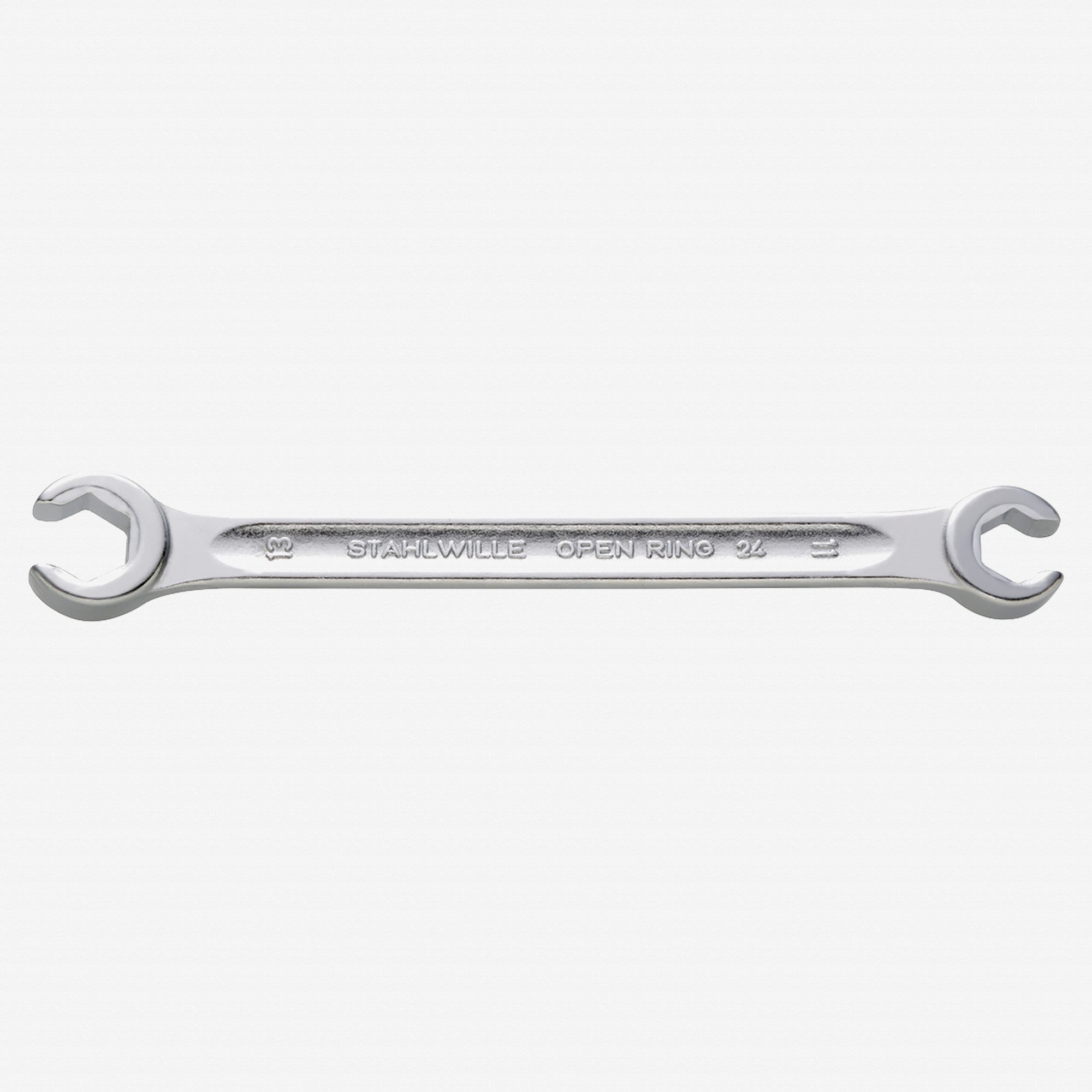 Stahlwille 24 Double Ended Open Ring Flare Nut Spanner, Angled, 10 x 11 mm - ST41081011 - KC Tool