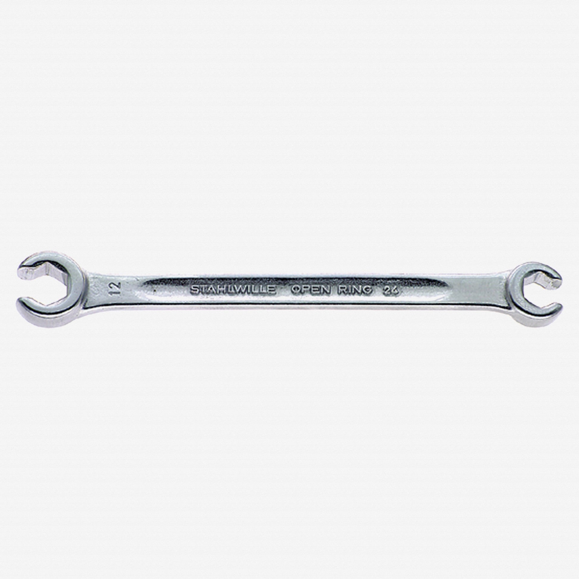 Stahlwille 24 Double Ended Open Ring Flare Nut Spanner, Angled, 10 x 12 mm - ST41081012 - KC Tool