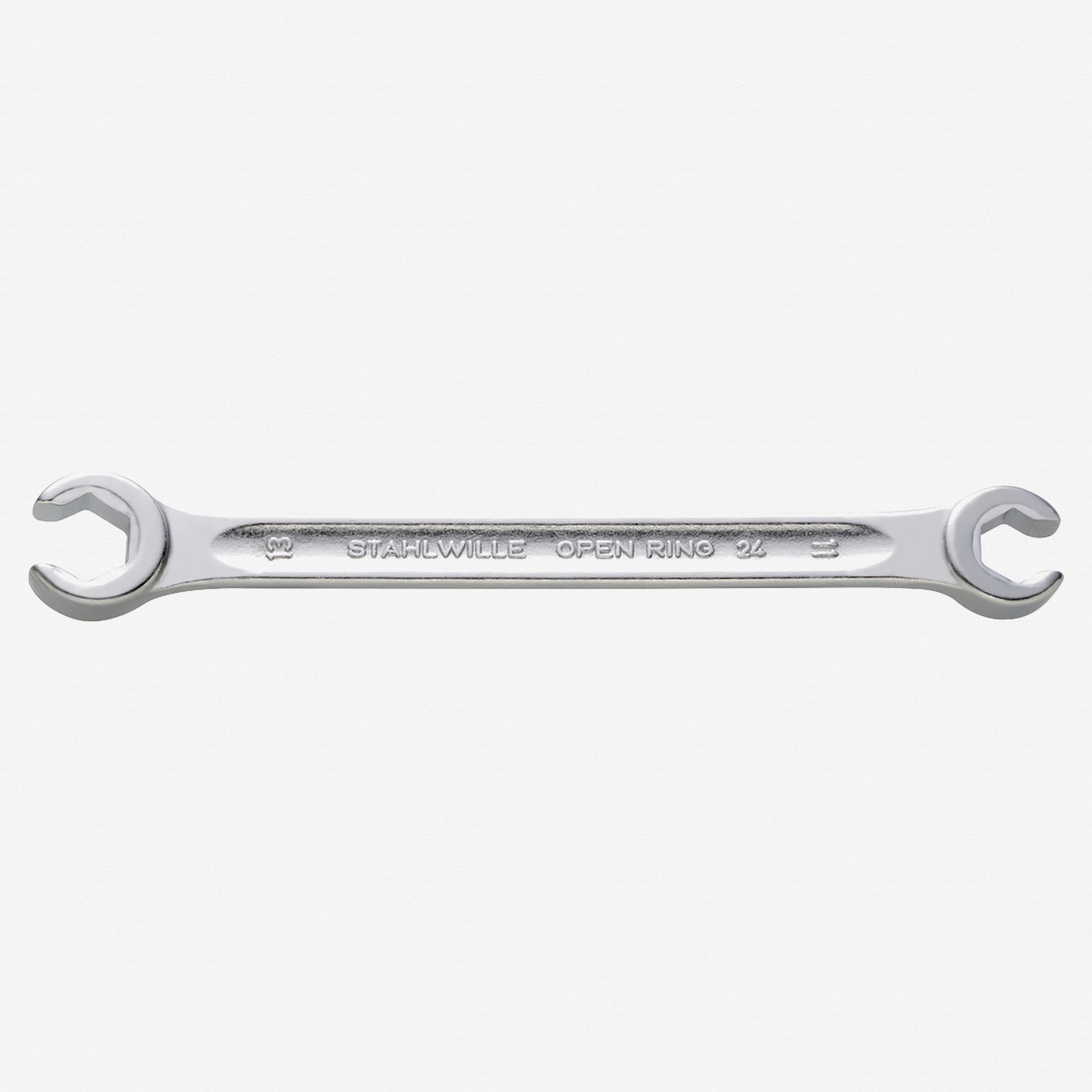Stahlwille 24 Double Ended Open Ring Flare Nut Spanner, Angled, 9 x 11 mm - ST41080911 - KC Tool