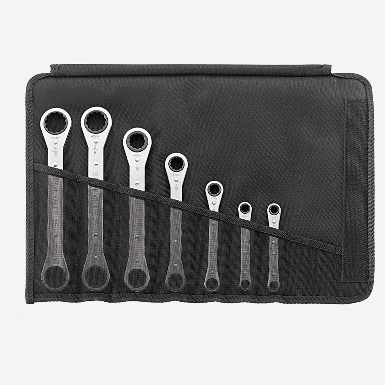 Stahlwille 25a/7N Double - ended Ratchet Ring Spanner Set, SAE, 1/4 - 15/16", 7 Pieces - ST96415601 - KC Tool