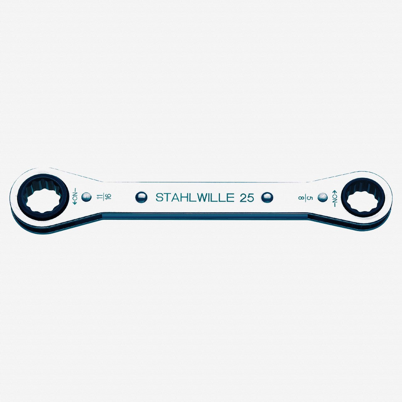 Stahlwille 25aN Ratchet Ring Spanner, 1/4" x 5/16" - ST41561620 - KC Tool