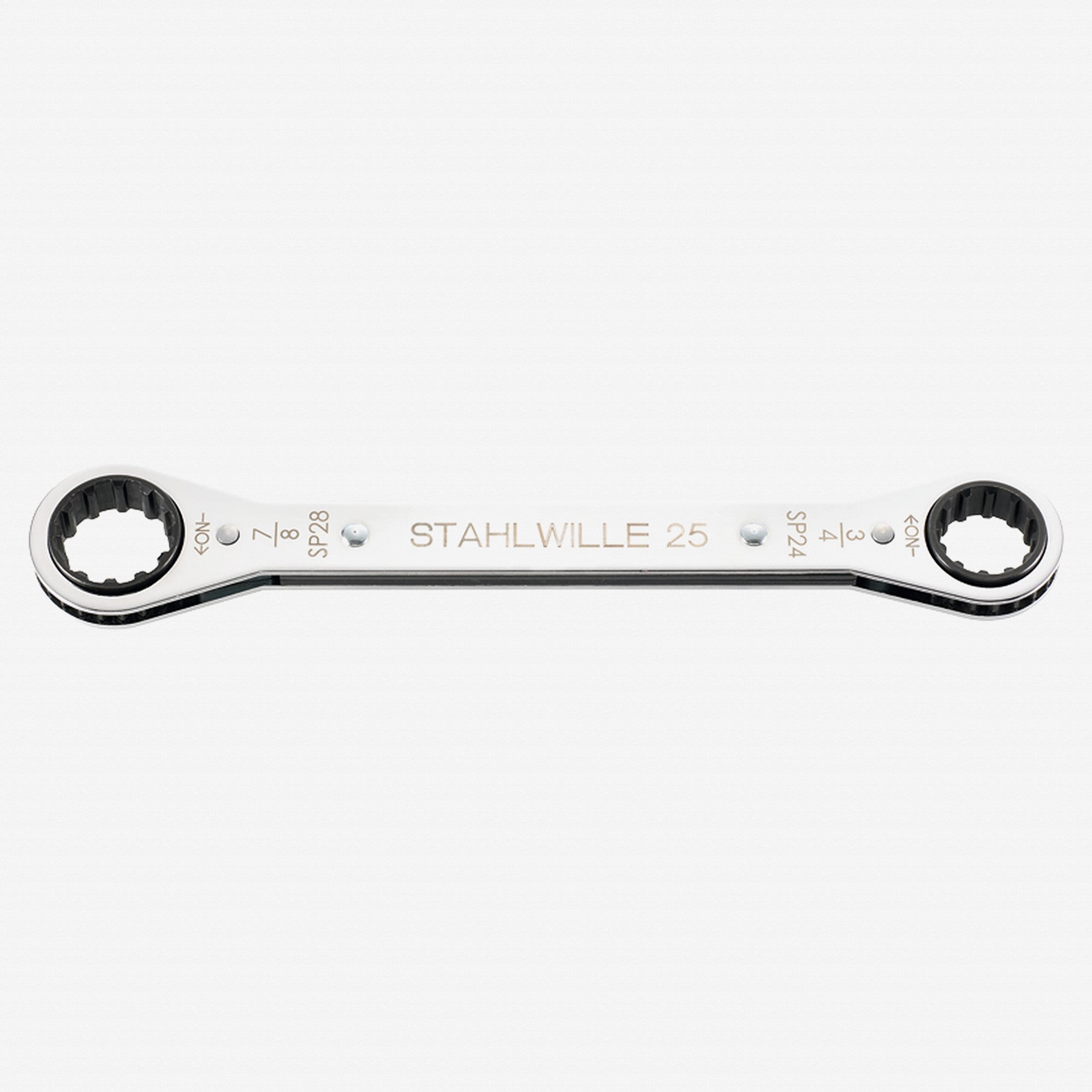 Stahlwille 25aSP Spline Drive Ratchet Ring Spanner, 8 x 10 Spline size (1/4 x 5/16") - ST41570810 - KC Tool