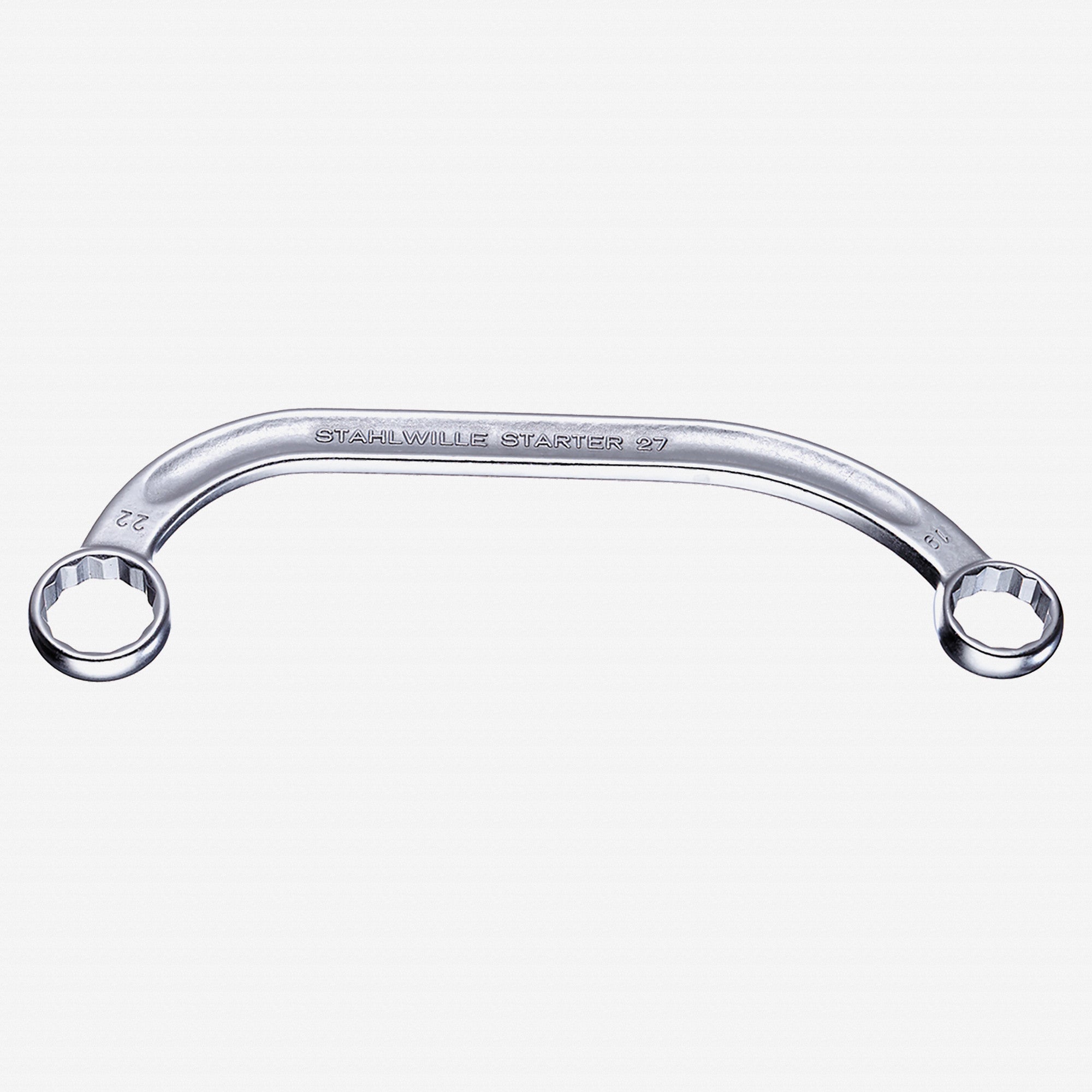 Stahlwille 27 Double Ended Ring Spanner STARTER (Half-Moon), 10 x 12 mm - ST41091012 - KC Tool