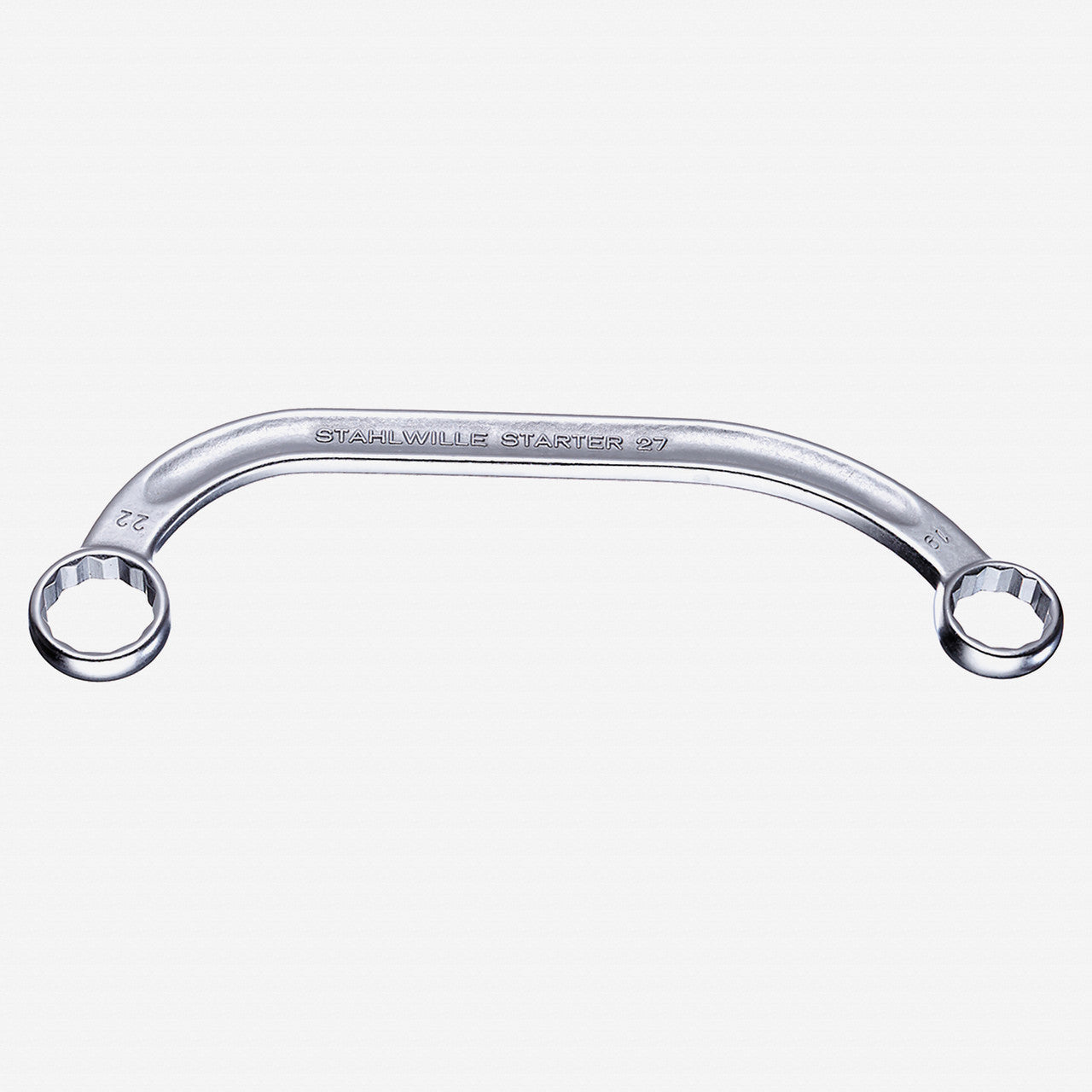 Stahlwille 27 Double Ended Ring Spanner STARTER (Half - Moon), 15 x 17 mm - ST41091517 - KC Tool