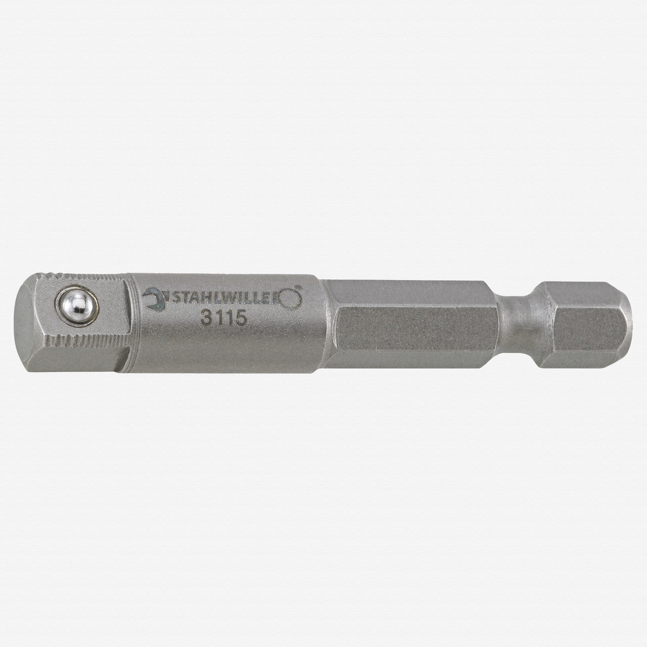 Stahlwille 3115 Adapter, 1/4" Square to 1/4" Hex, 50 mm - ST31150000 - KC Tool