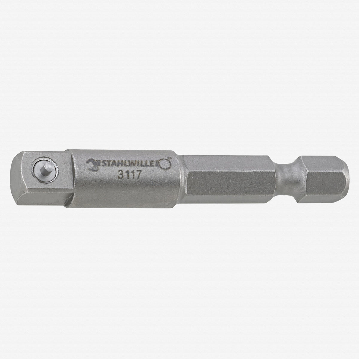 Stahlwille 3117 1/4" Hex to Square 1/4" Adaptor, Machine Operated, 50mm - ST31170000 - KC Tool