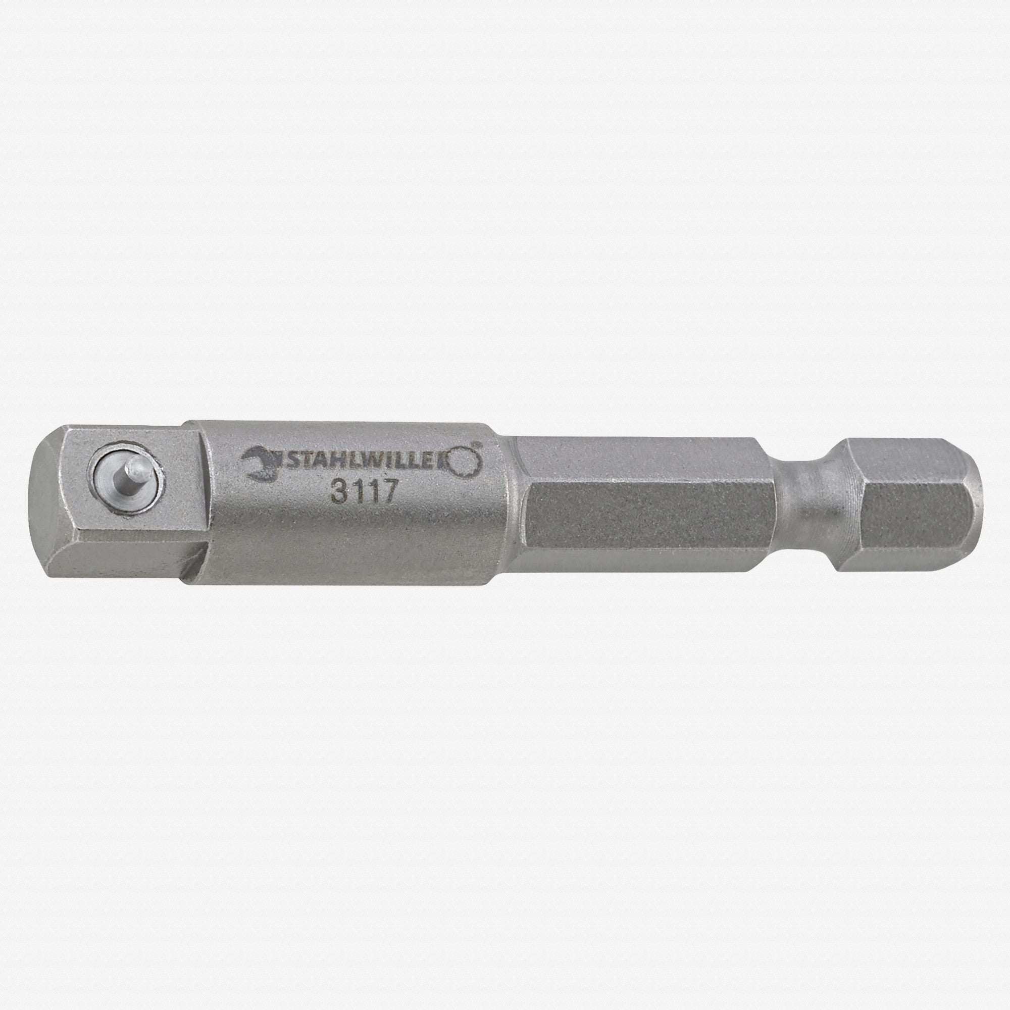 Stahlwille 3117 1/4" Hex to Square 1/4" Adaptor, Machine Operated, 50mm - ST31170000 - KC Tool