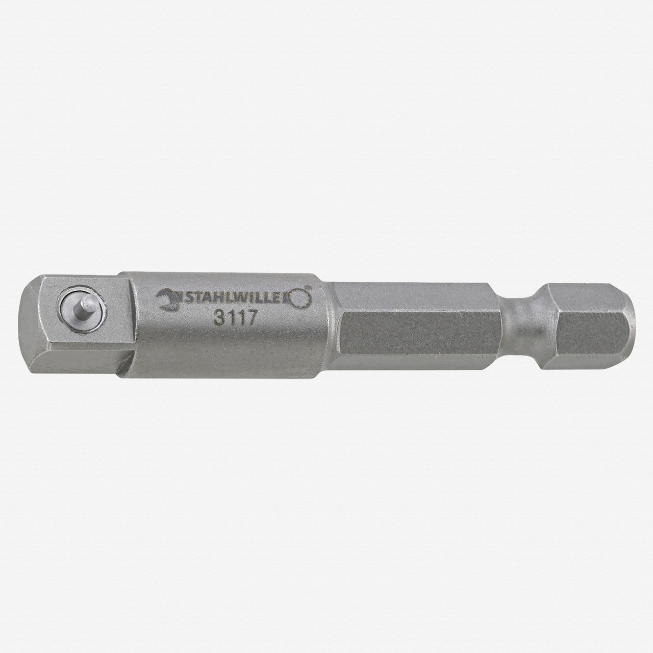 Stahlwille 3117 1/4" Hex to Square 1/4" Adaptor, Machine Operated, 50mm - ST31170000 - KC Tool