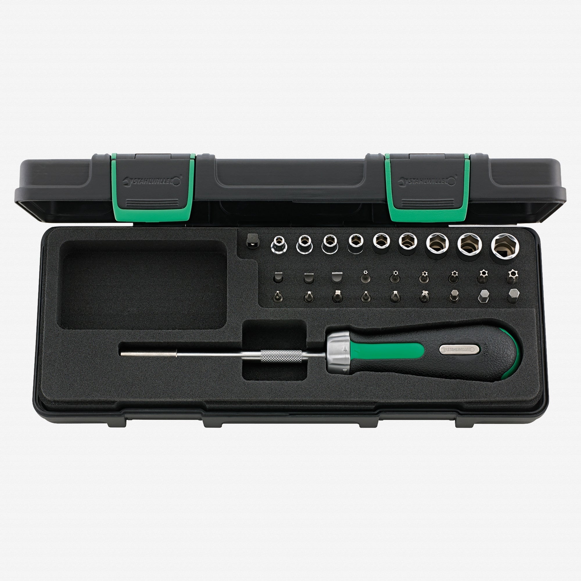 Stahlwille 4008/27/1R Ratcheting Bitholder Set, 29 Pieces - ST96182203 - KC Tool