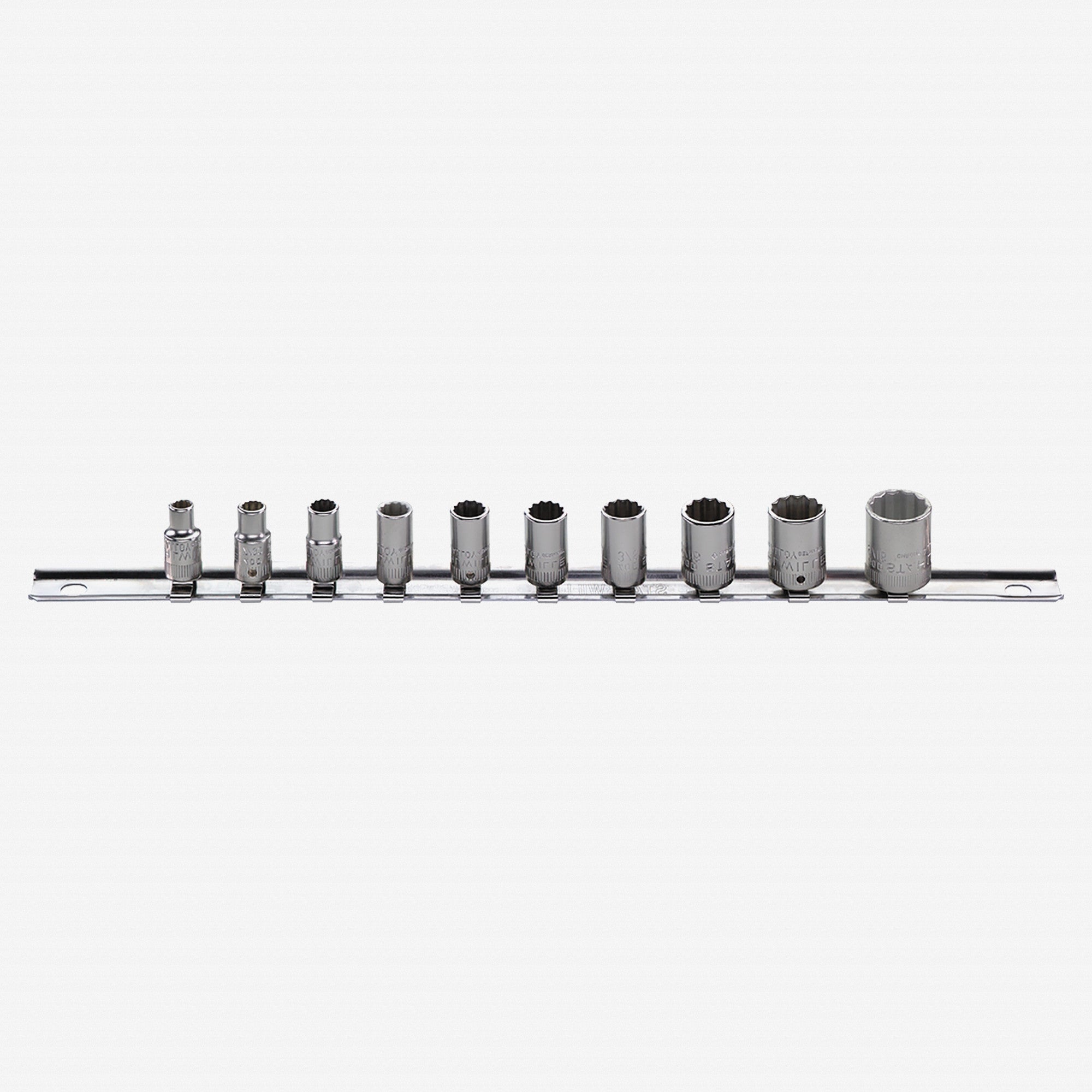 Stahlwille 40aD/10CL Socket Set with Clip Strip, 1/4" Drive, SAE, 3/16 - 9 /16", 11 Pieces - ST96015310 - KC Tool