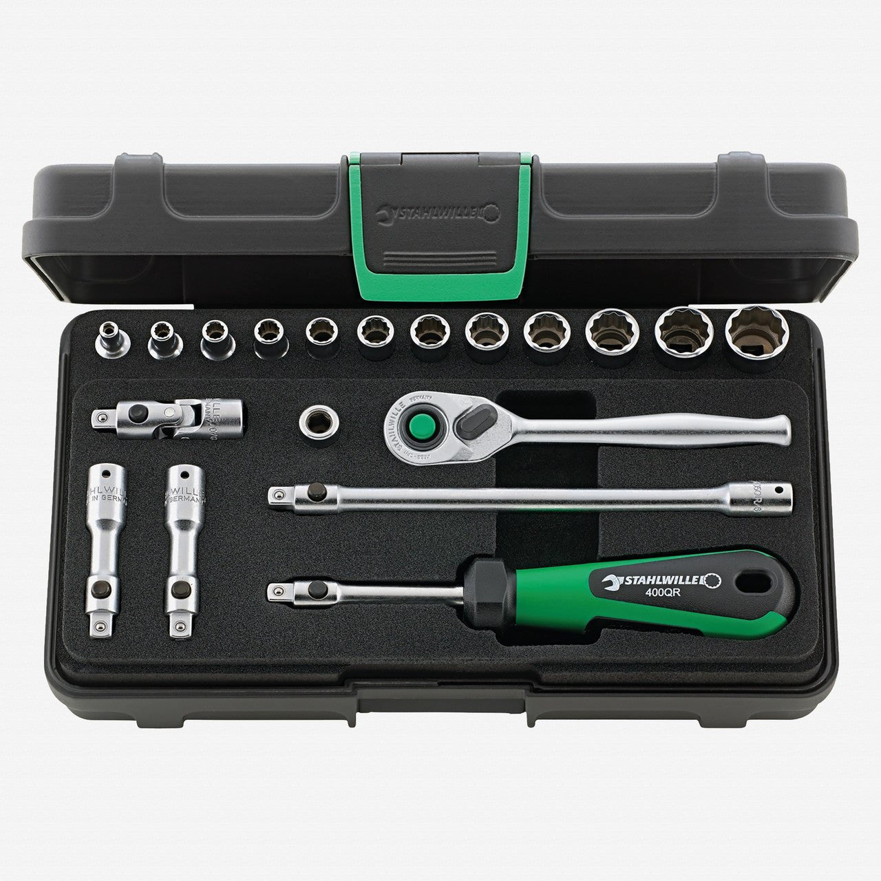 Stahlwille 40aD/12/7QR Socket Set 1/4" Drive, SAE, 19 Pieces - ST96015208 - KC Tool