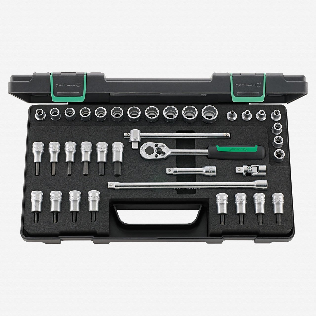 Stahlwille 45/49/32/5TX Socket Set, 3/8" Drive, Metric, 8 - 19mm, 12 - Point, 37 pieces - ST96022119 - KC Tool