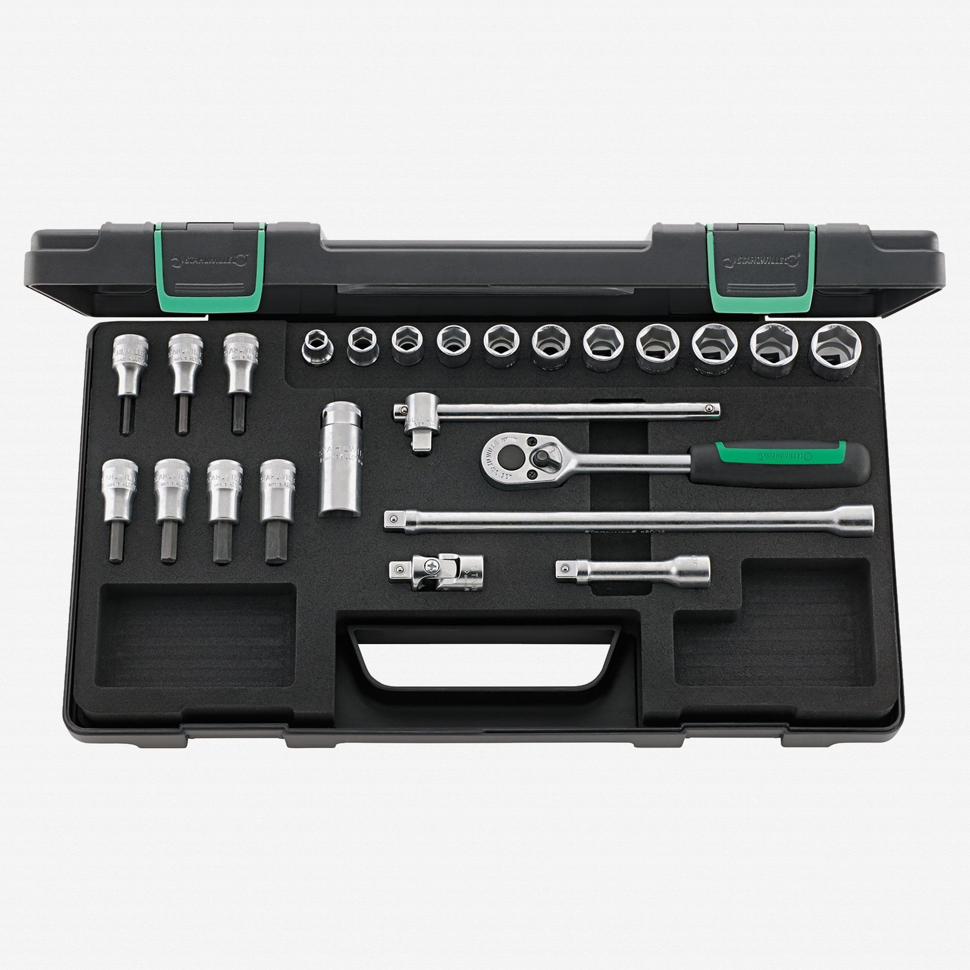 Stahlwille 456/49/19/5 Socket Set, 3/8" Drive, Metric, 8-19mm, 6-Point, 24 Pieces - ST96021236 - KC Tool