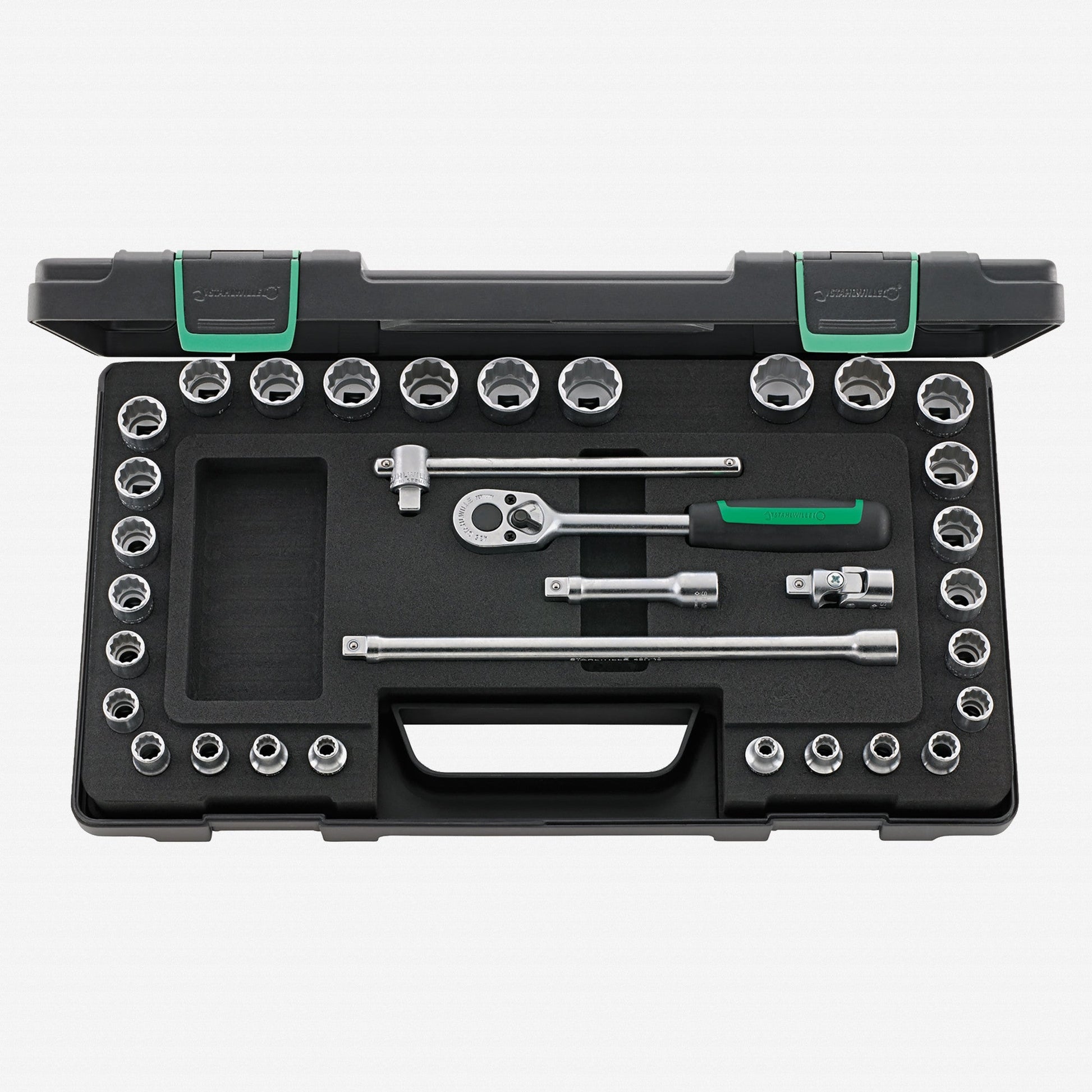 Stahlwille 45ma/28/5 Socket Set, 3/8" Drive, Metric/SAE, 12-Point, 33 Pieces - ST96021122 - KC Tool