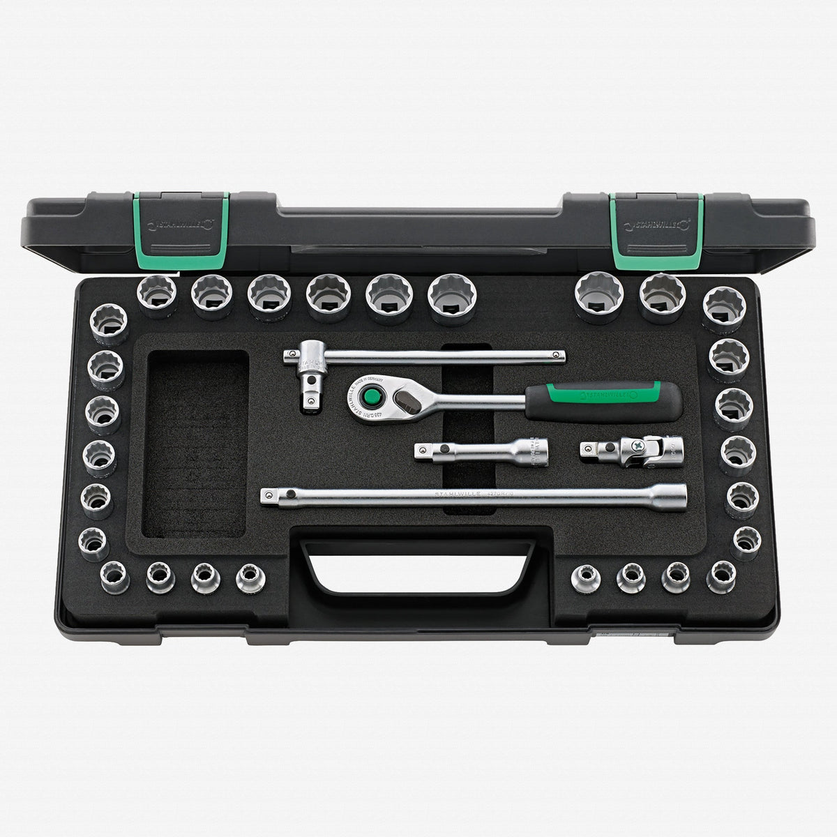 Stahlwille 45MA/28/5QR Socket Set, 3/8" Drive, Metric/SAE, 33 Pieces - ST96020107 - KC Tool