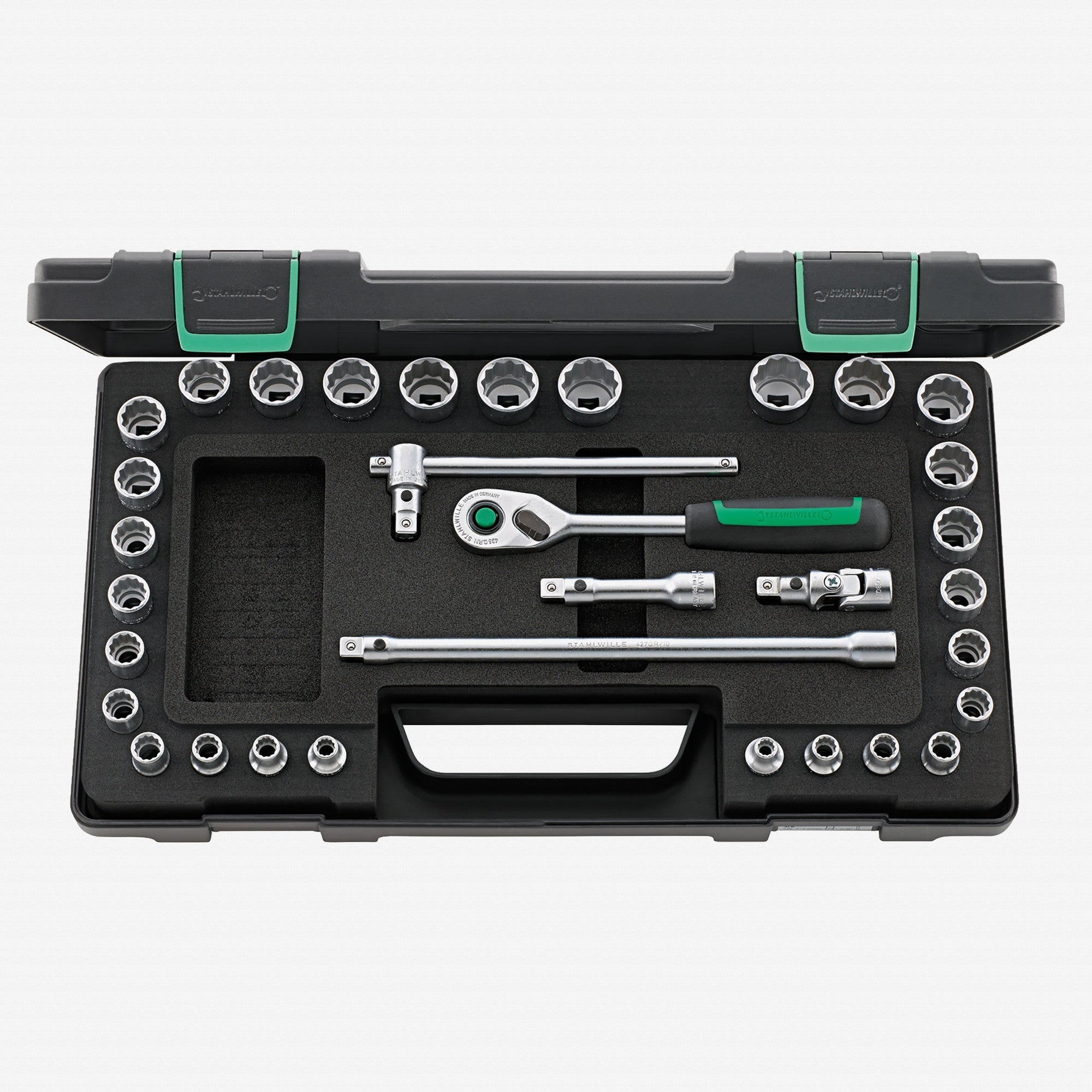 Stahlwille 45MA/28/5QR Socket Set, 3/8" Drive, Metric/SAE, 33 Pieces - ST96020107 - KC Tool
