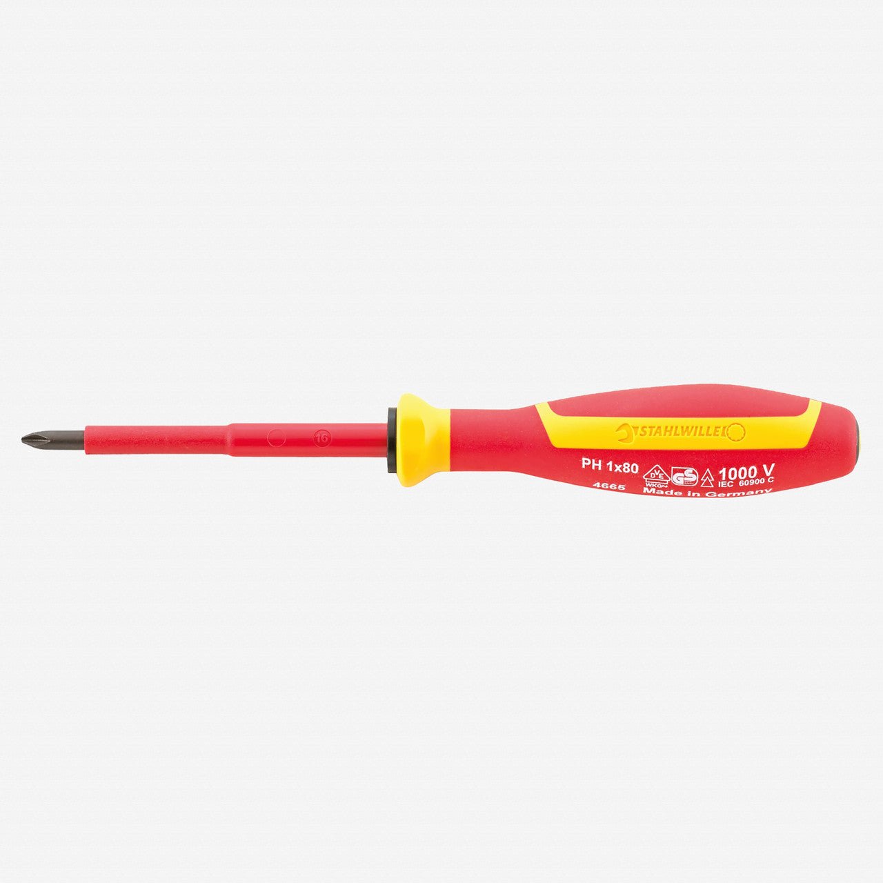 Stahlwille 4665 Insulated Phillips Screwdriver VDE DRALL+, 0 x 60mm - ST46653000 - KC Tool