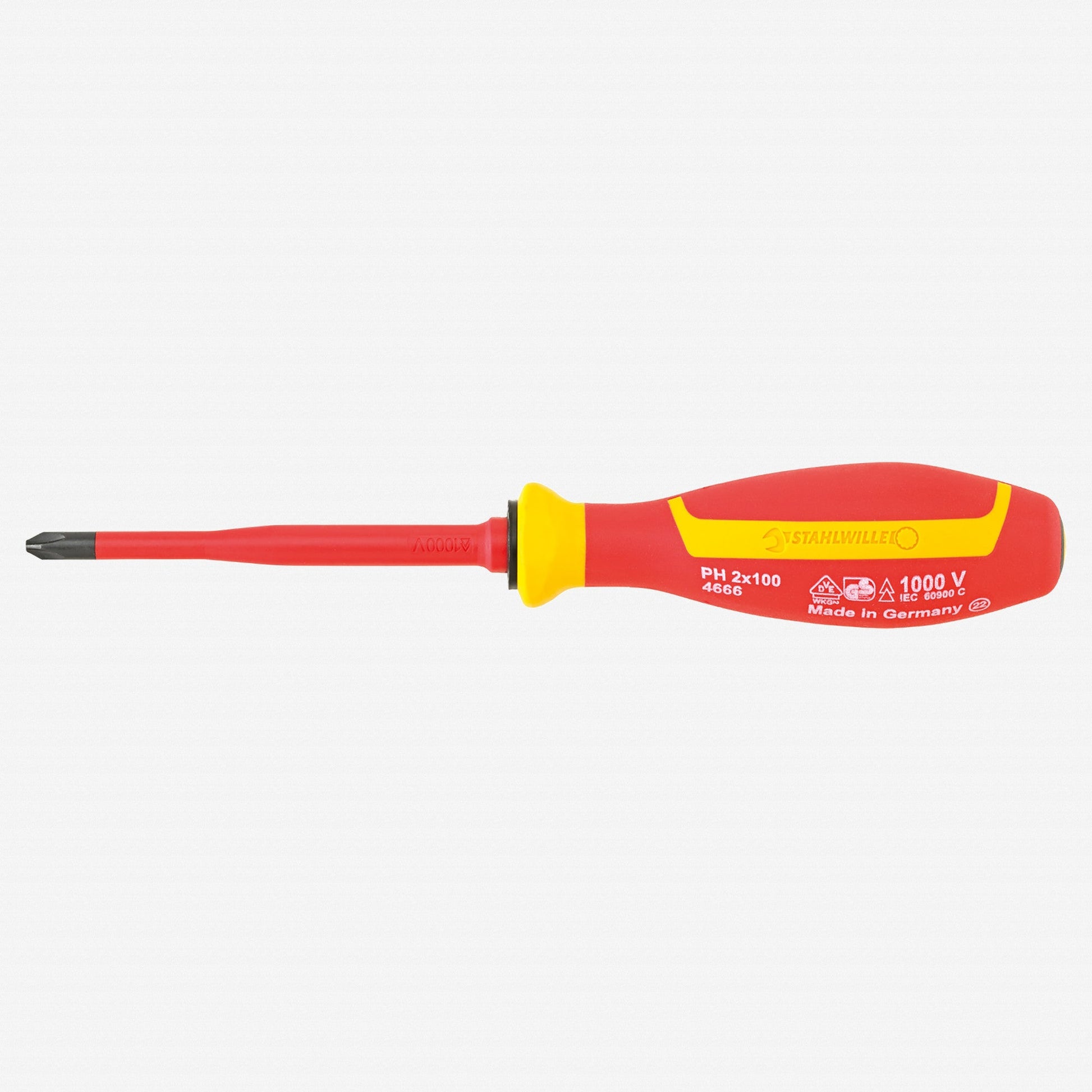 Stahlwille 4665 Insulated Phillips Screwdriver VDE DRALL+, 2 x 100mm - ST46653002 - KC Tool