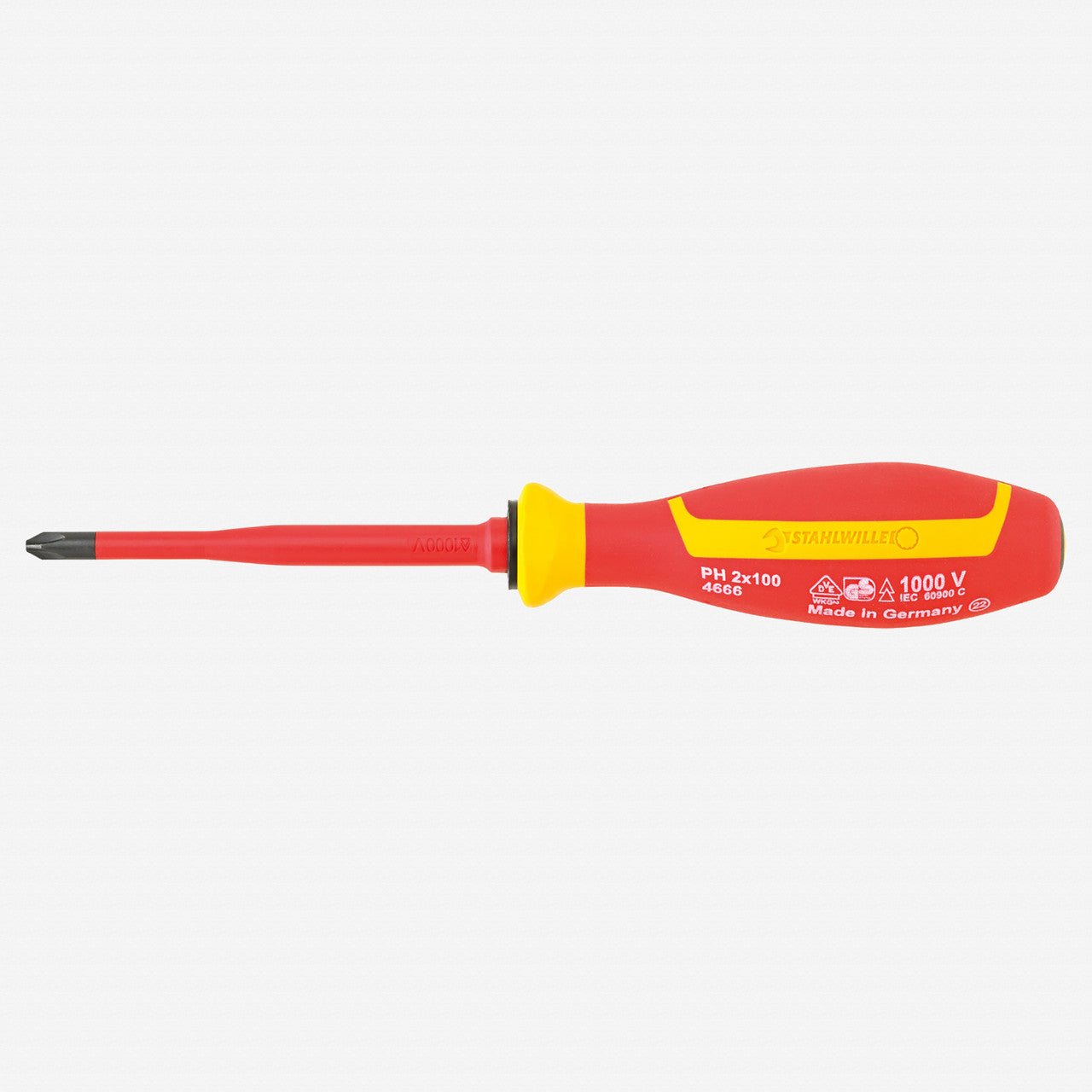Stahlwille 4665 Insulated Phillips Screwdriver VDE DRALL+, 2 x 100mm - ST46653002 - KC Tool